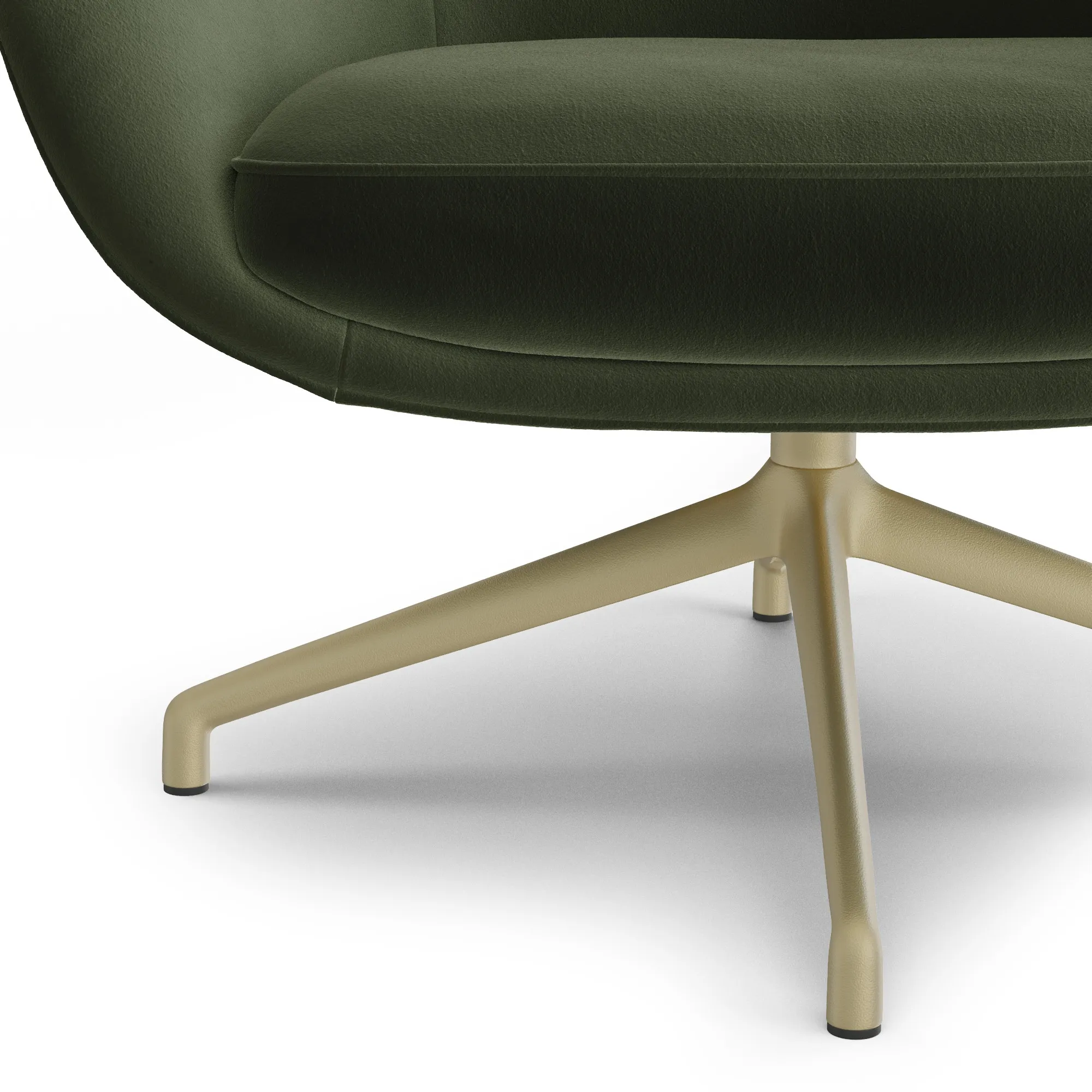 Sterling 33_ Velvet Swivel Chair - Hale Fir Green - Image 3