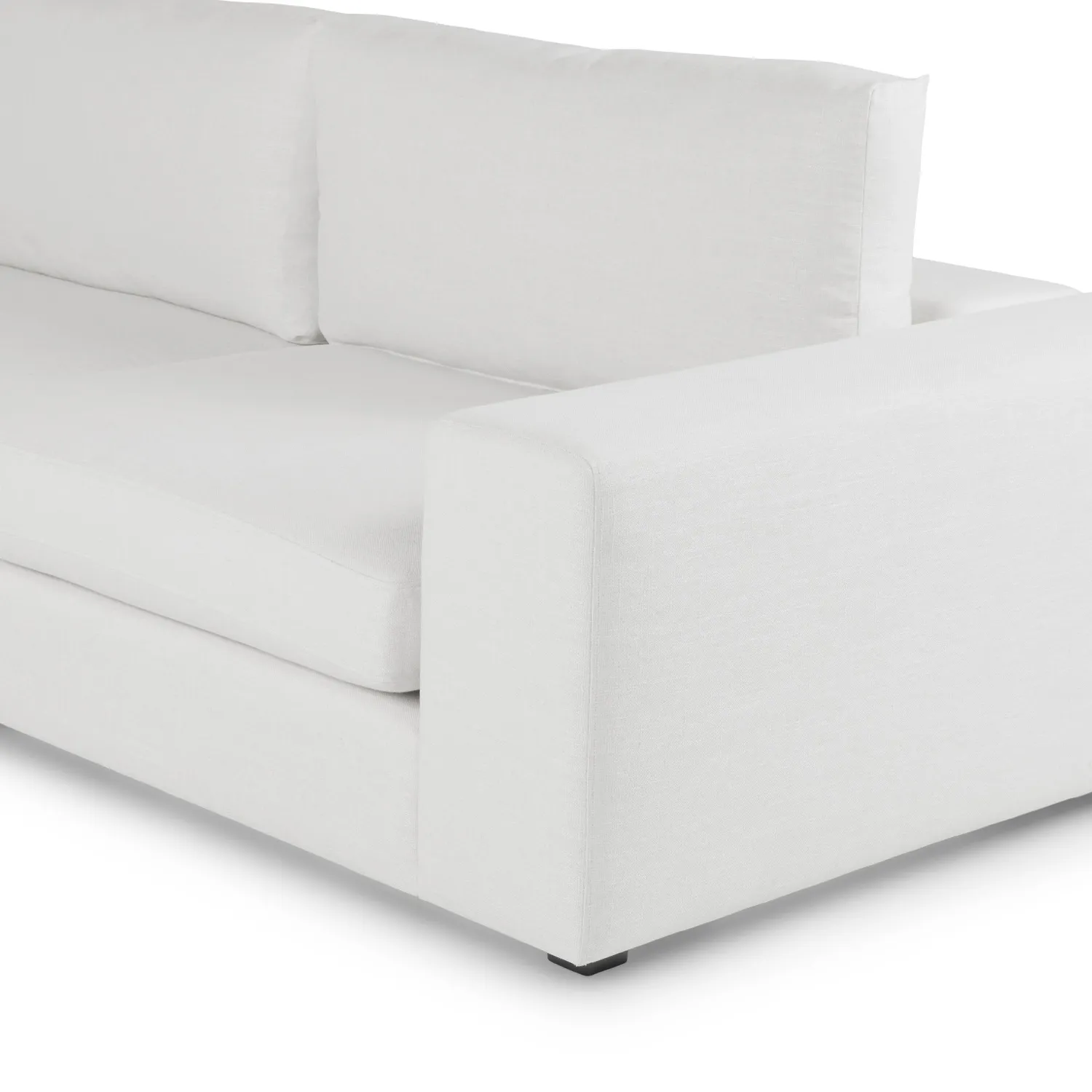 Beta 133.5_ Left Modular Conversational Sectional - Quartz White - Image 9
