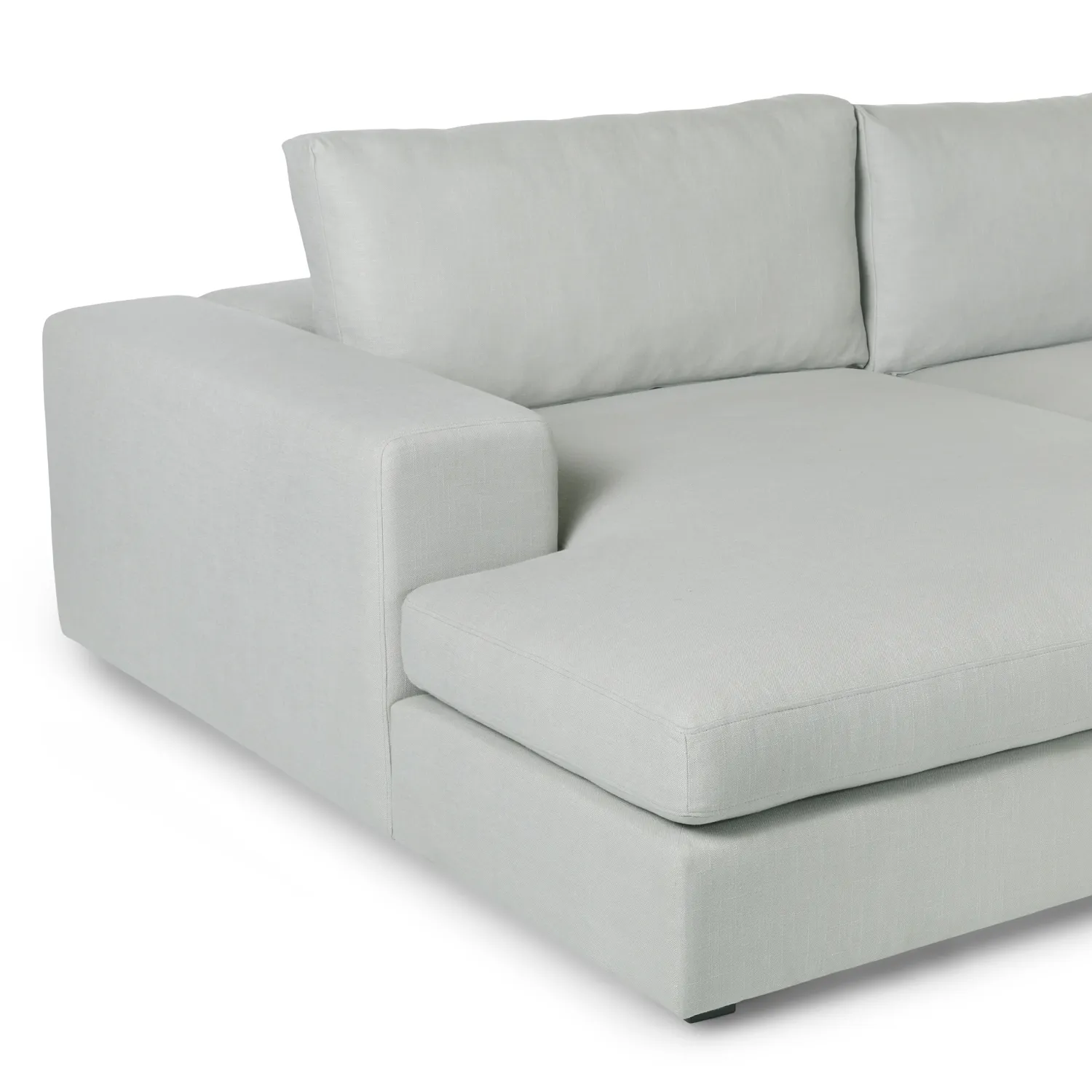 Beta 133.5_ Left Modular Conversational Sectional - Welsh Gray - Image 9