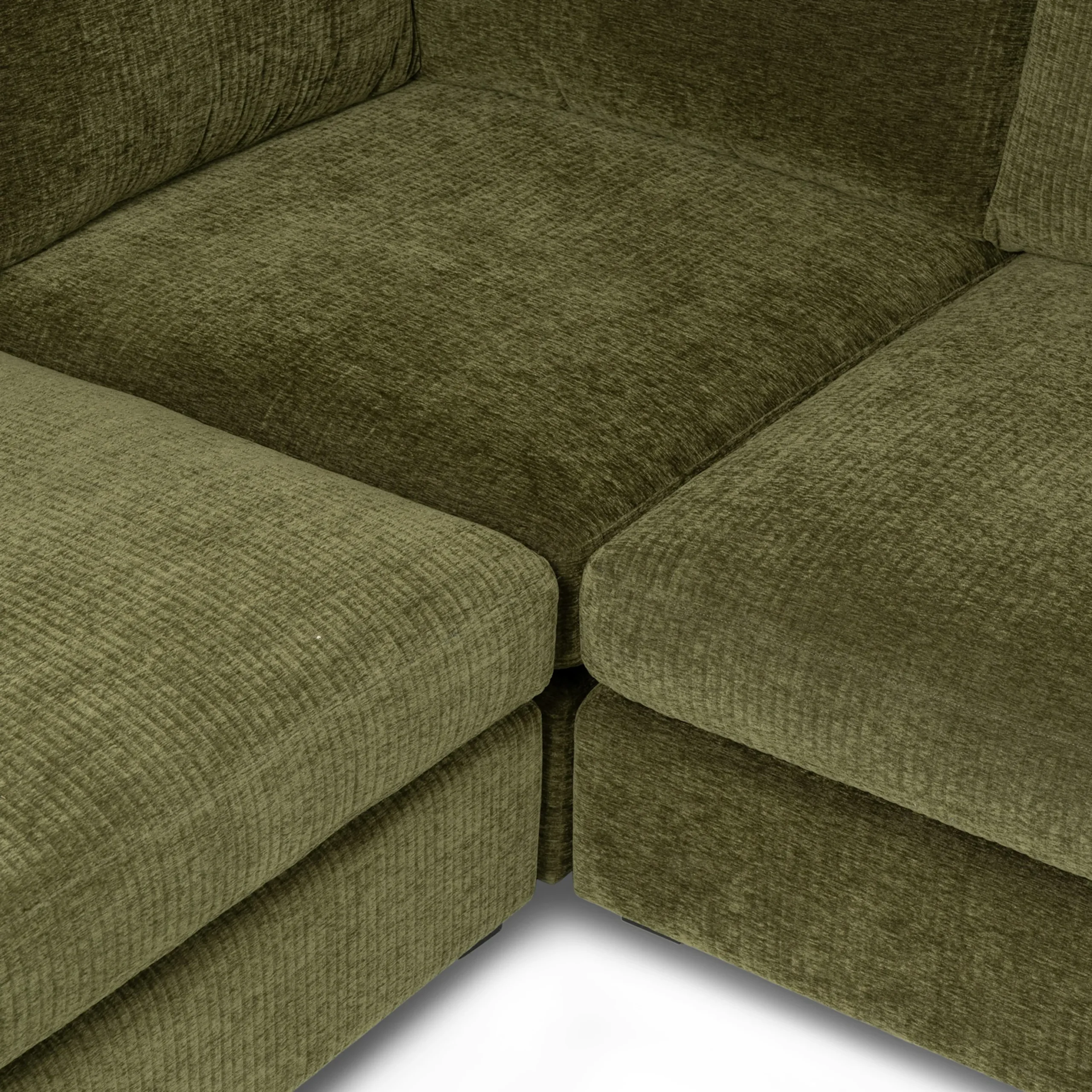 Beta 133.5_ Modular Corner Sectional - Cypress Green - Image 9
