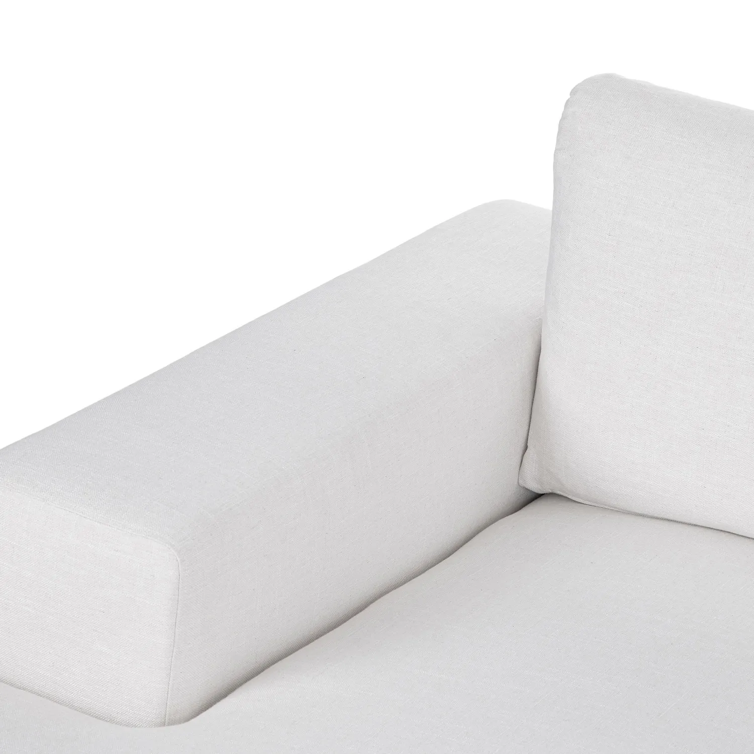 Beta 137.5_ Left Modular Chaise Sectional - Quartz White - Image 9