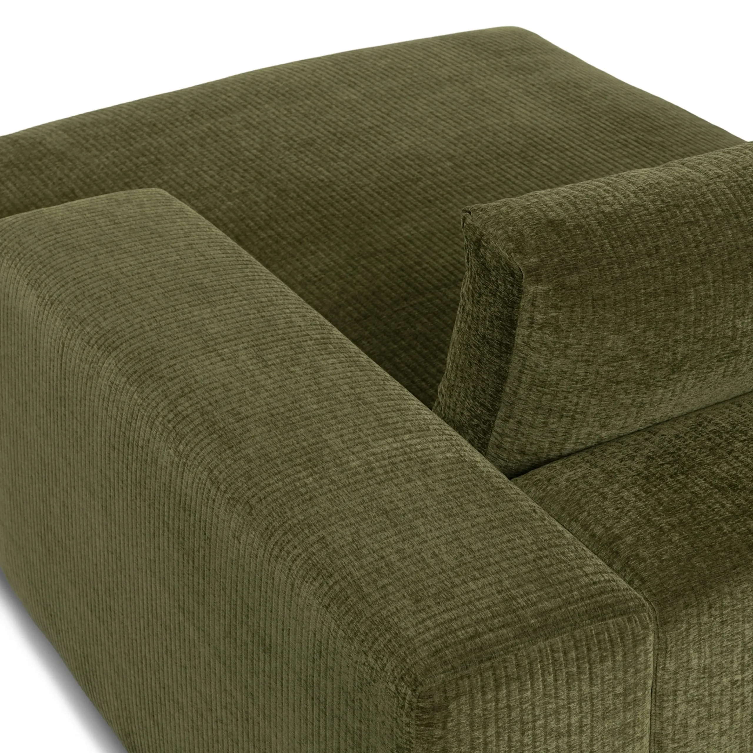 Beta 137.5_ Right Modular Chaise Sectional - Cypress Green - Image 9