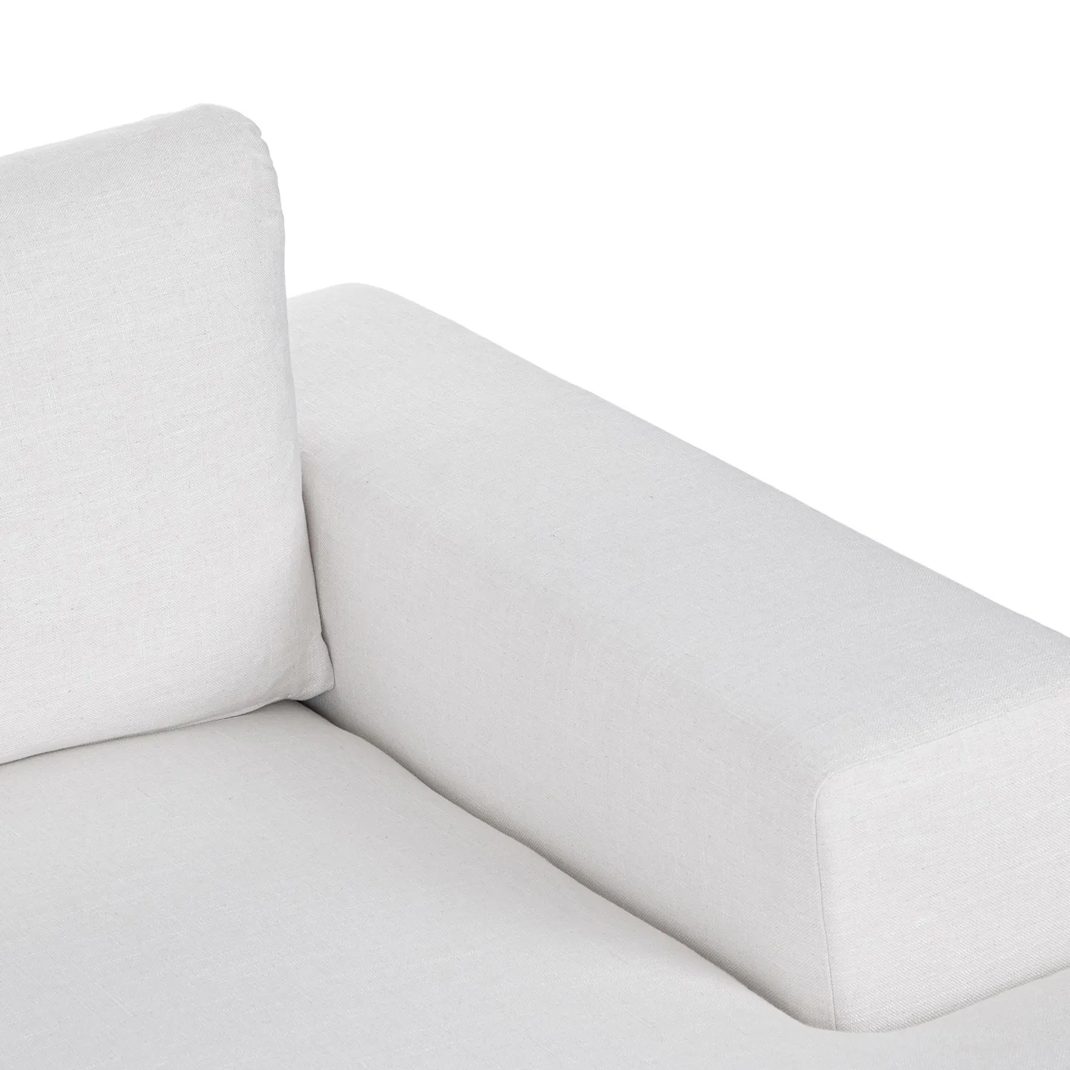 Beta 137.5_ Right Modular Chaise Sectional - Quartz White - Image 9