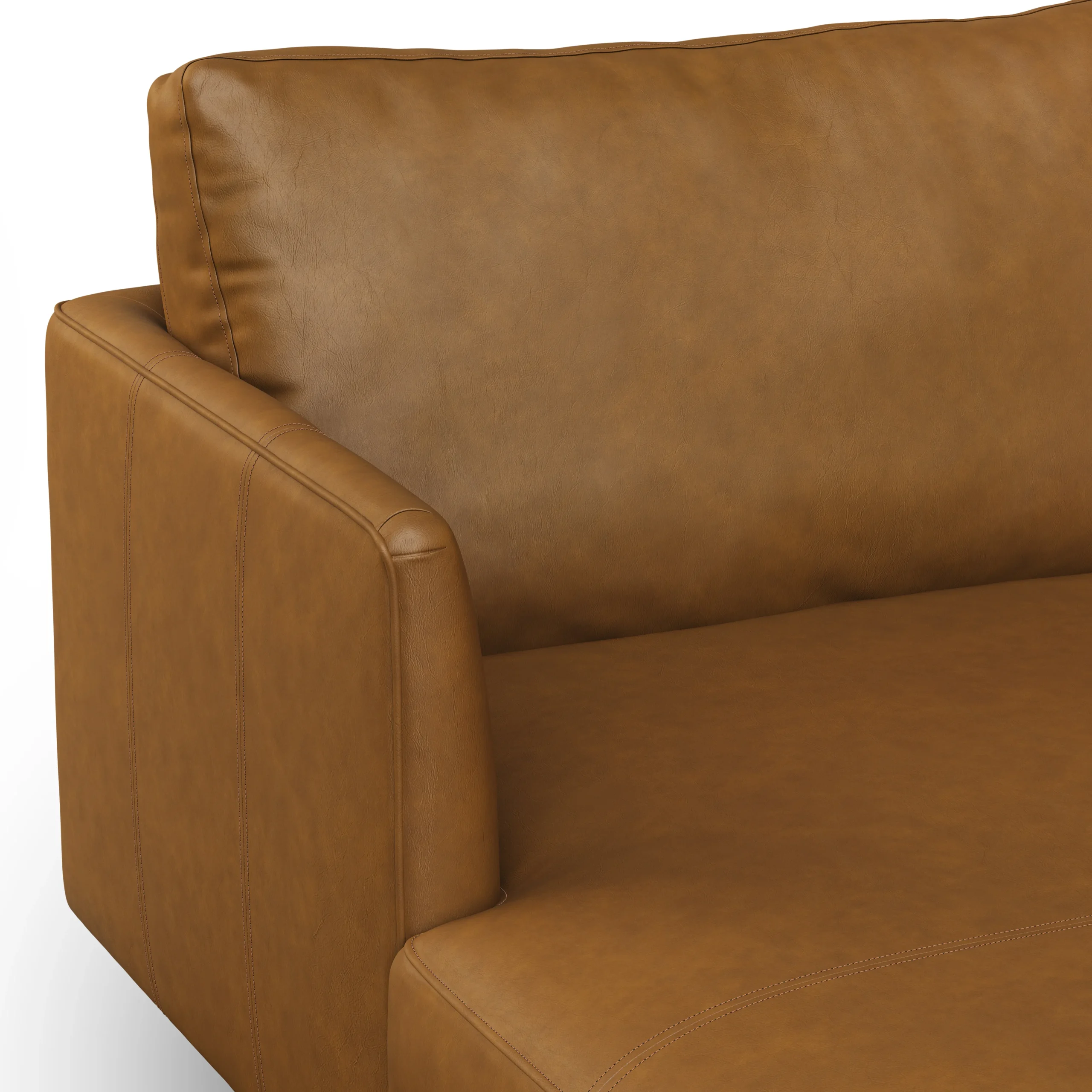 Burrard 112_ Leather Left Sectional - Bella Caramel - Image 9