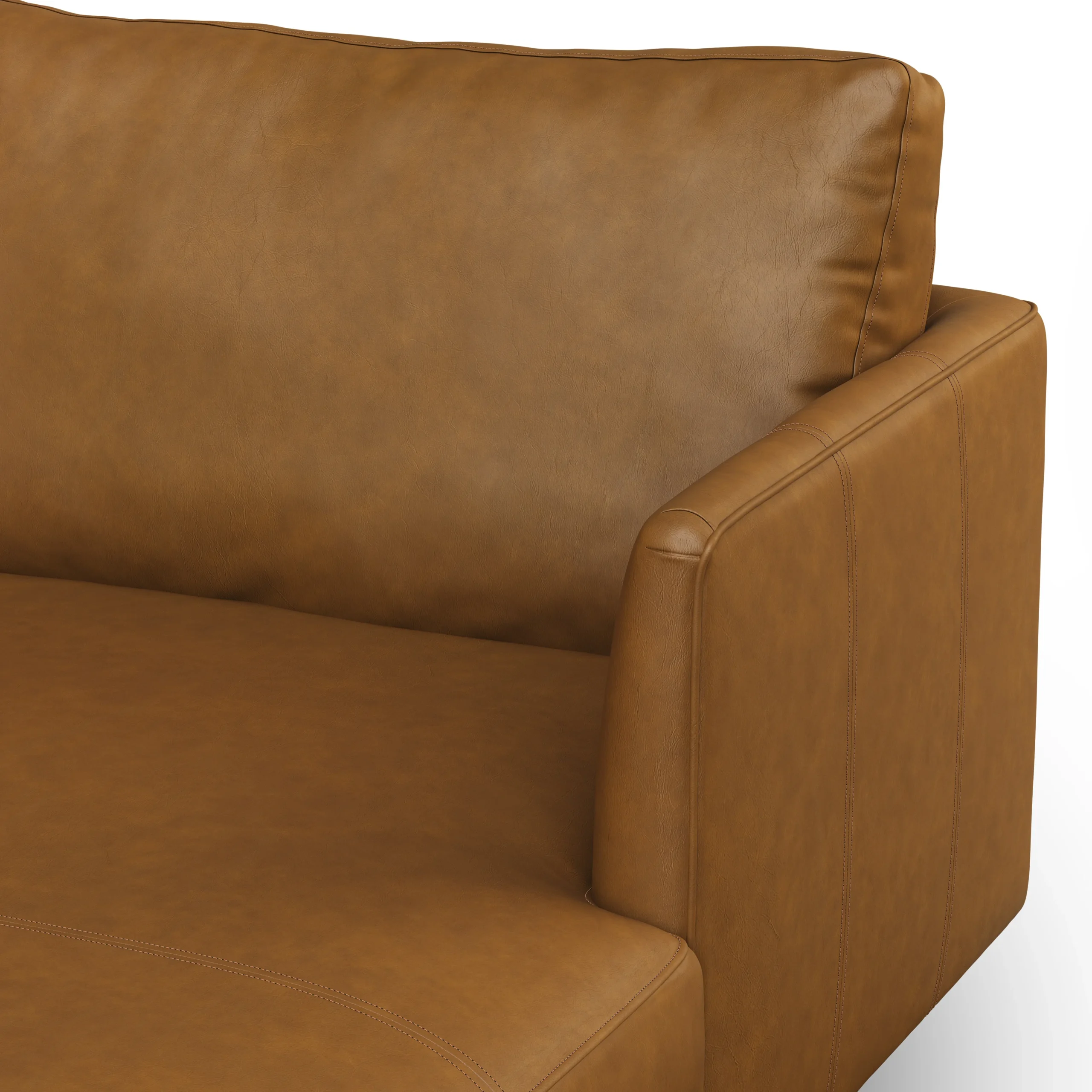 Burrard 112_ Leather Right Sectional - Bella Caramel - Image 9