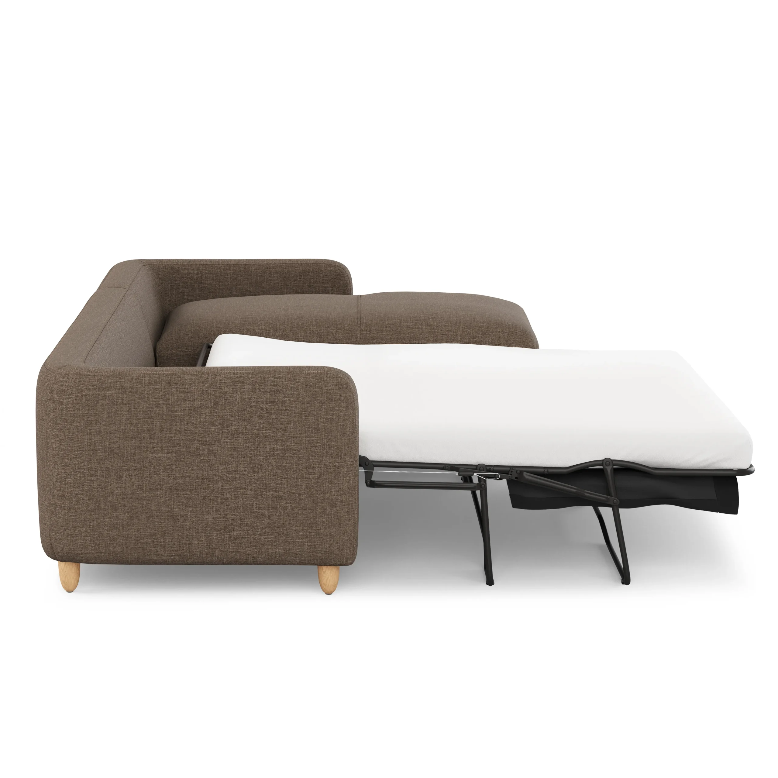 Vati 114_ Right Storage Sleeper Sectional - Natural Oak and Buckler Brown - Image 9