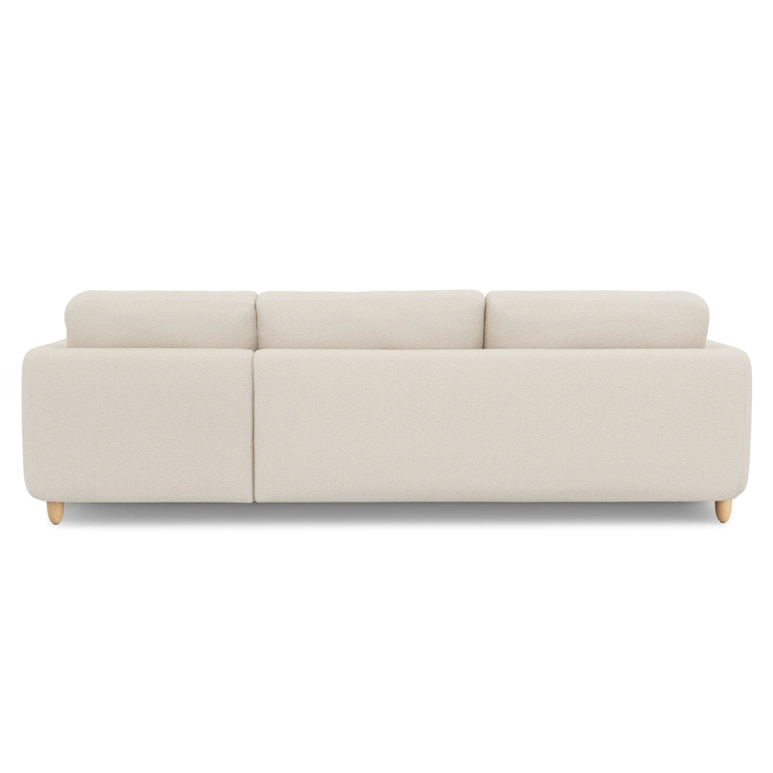 Vati 114_ Right Storage Sleeper Sectional - Natural Oak and Ivory Wool Bouclé - Image 9