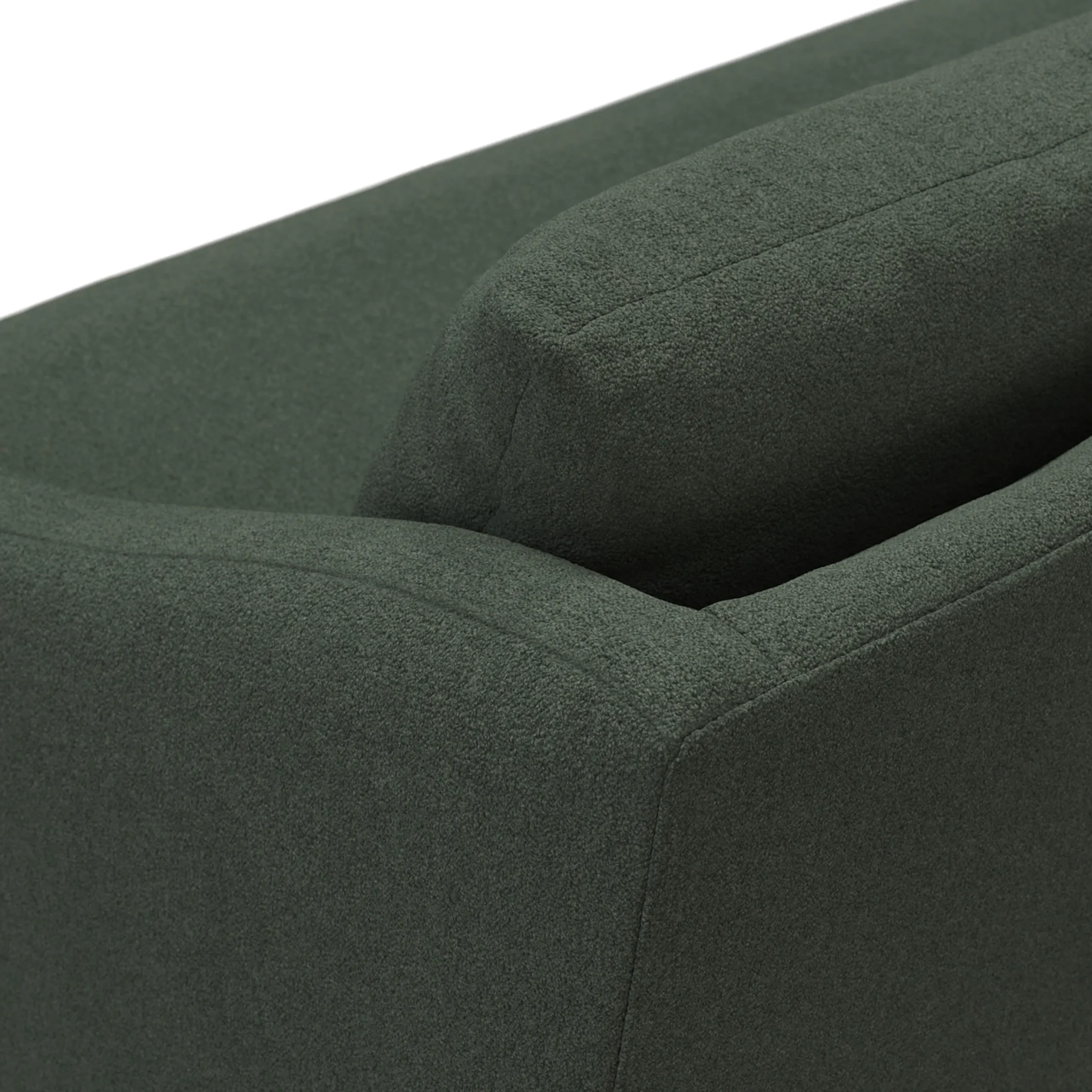 Landry 91_ Corner Sectional - Green Wool Bouclé - Image 9