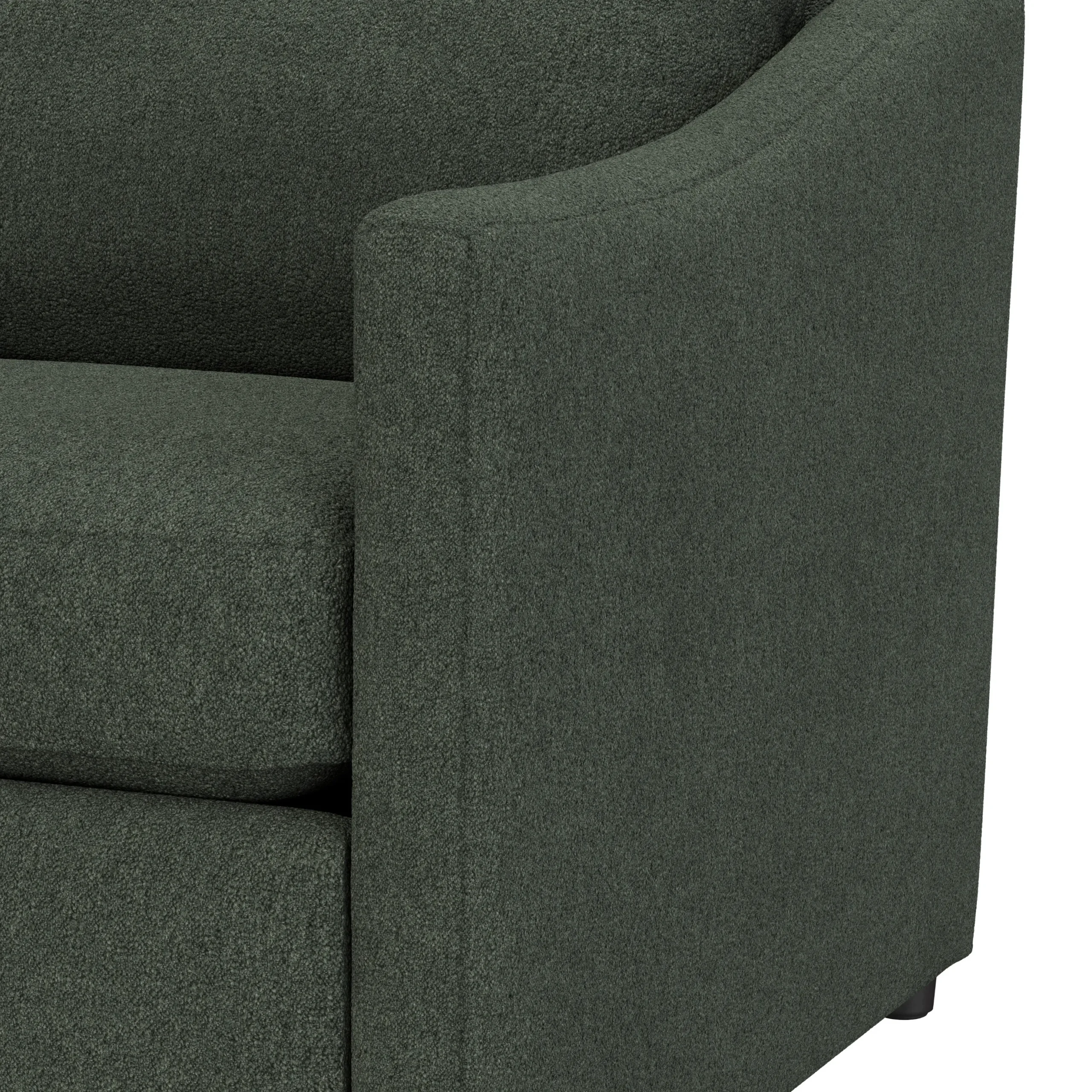 Landry 109_ Left Storage Sleeper Sectional - Green Wool Bouclé - Image 9