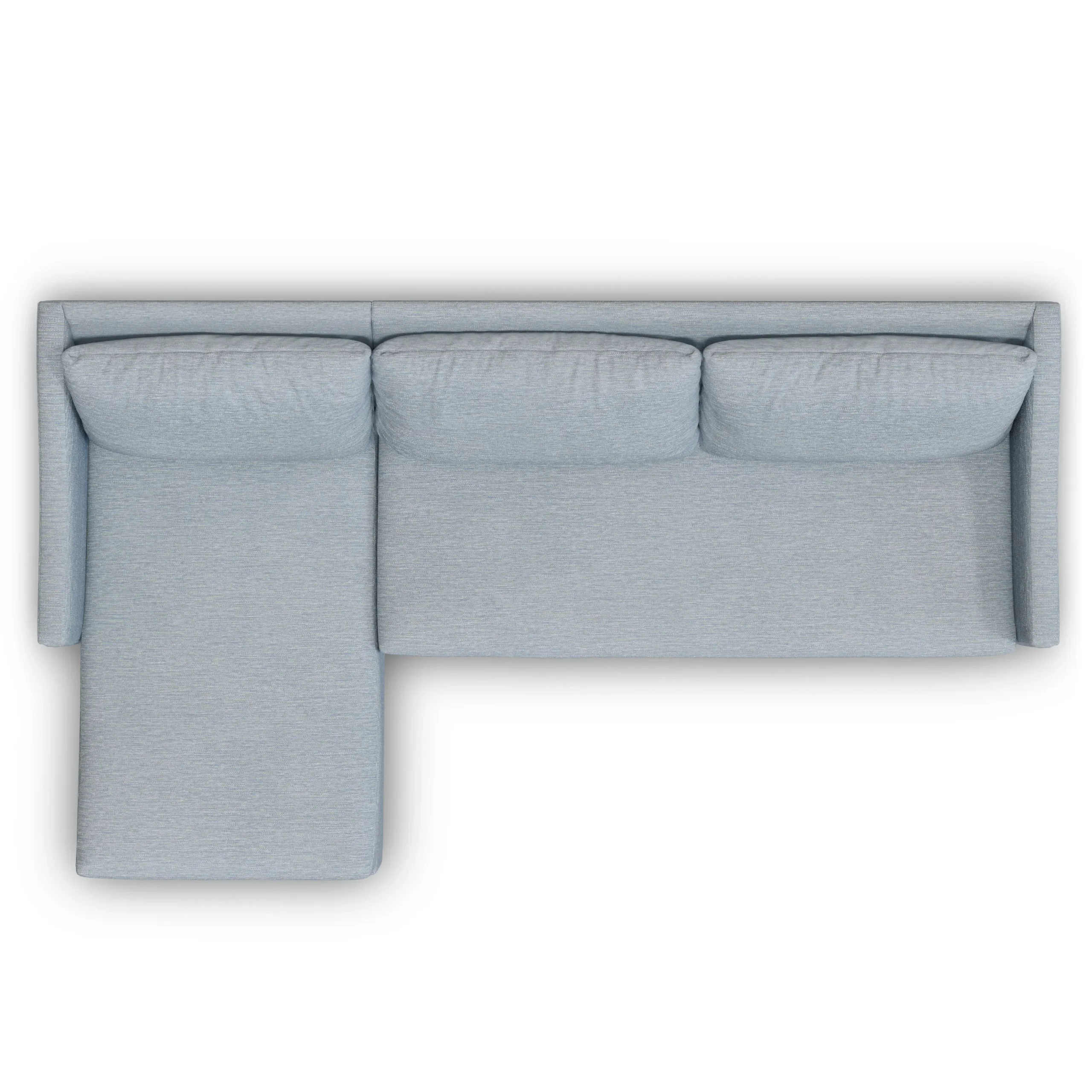 Landry 109_ Left Storage Sleeper Sectional - Silver Light Blue - Image 9
