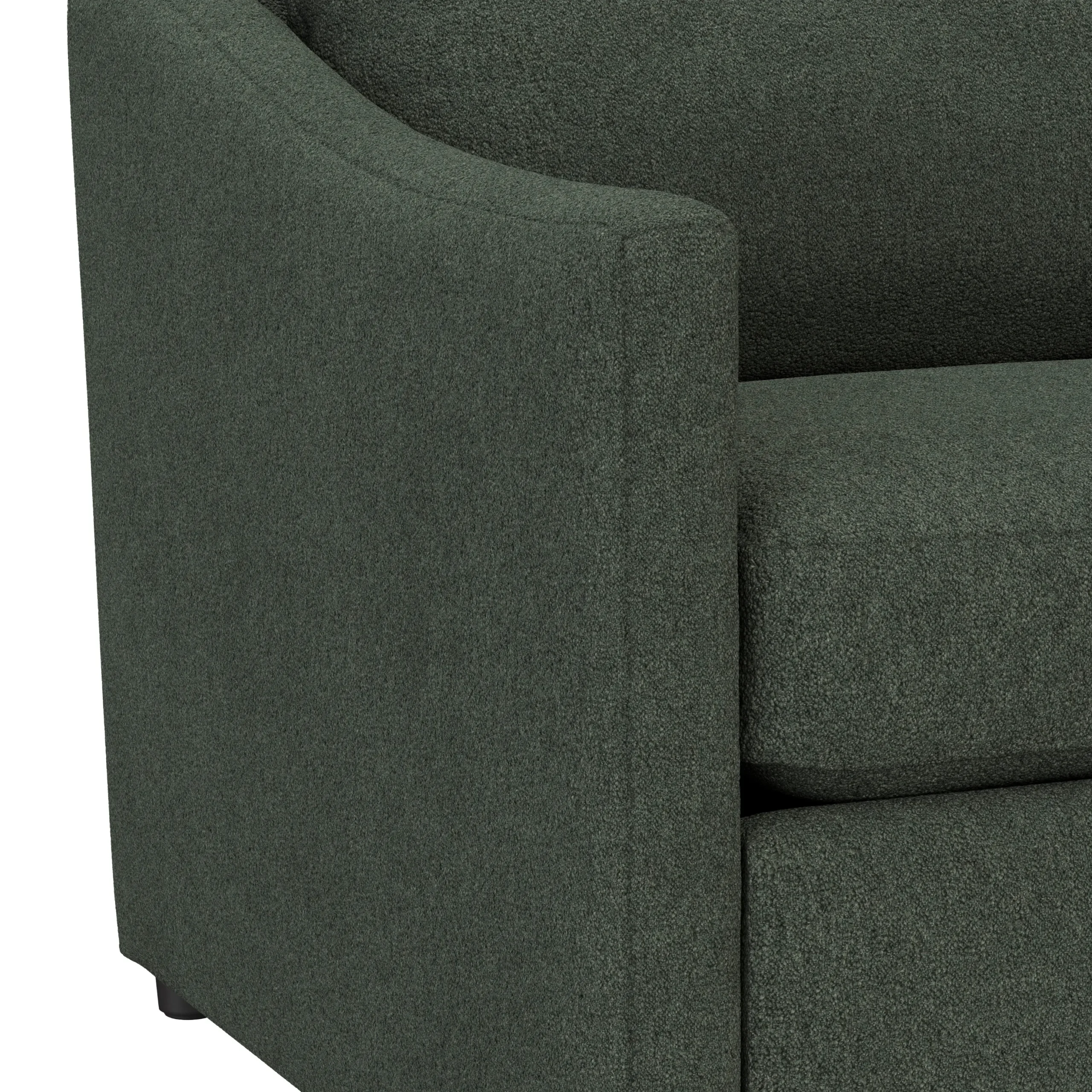 Landry 109_ Right Storage Sleeper Sectional - Green Wool Bouclé - Image 9