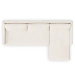 Landry 109_ Right Storage Sleeper Sectional - Ivory Wool Bouclé