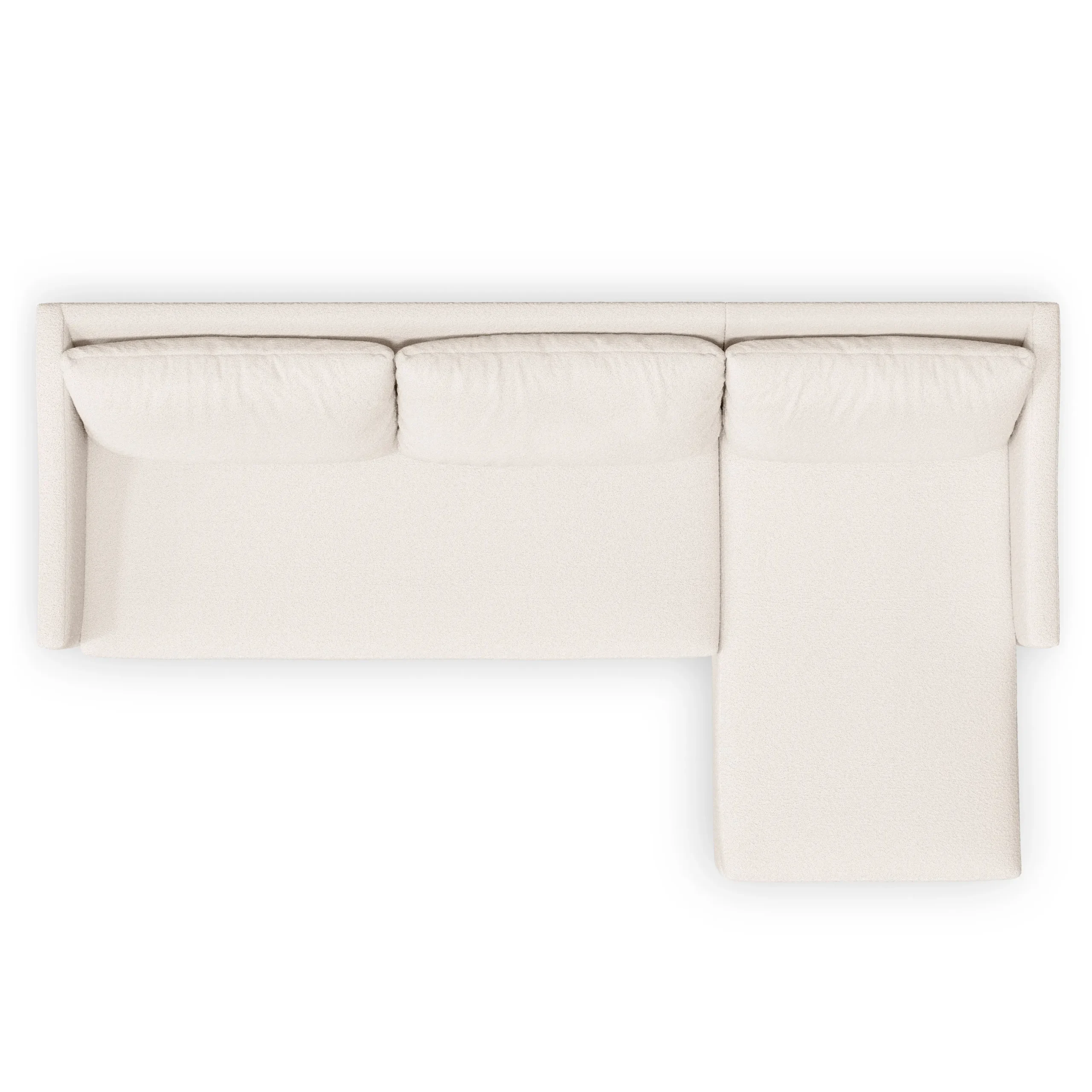 Landry 109_ Right Storage Sleeper Sectional - Ivory Wool Bouclé - Image 9