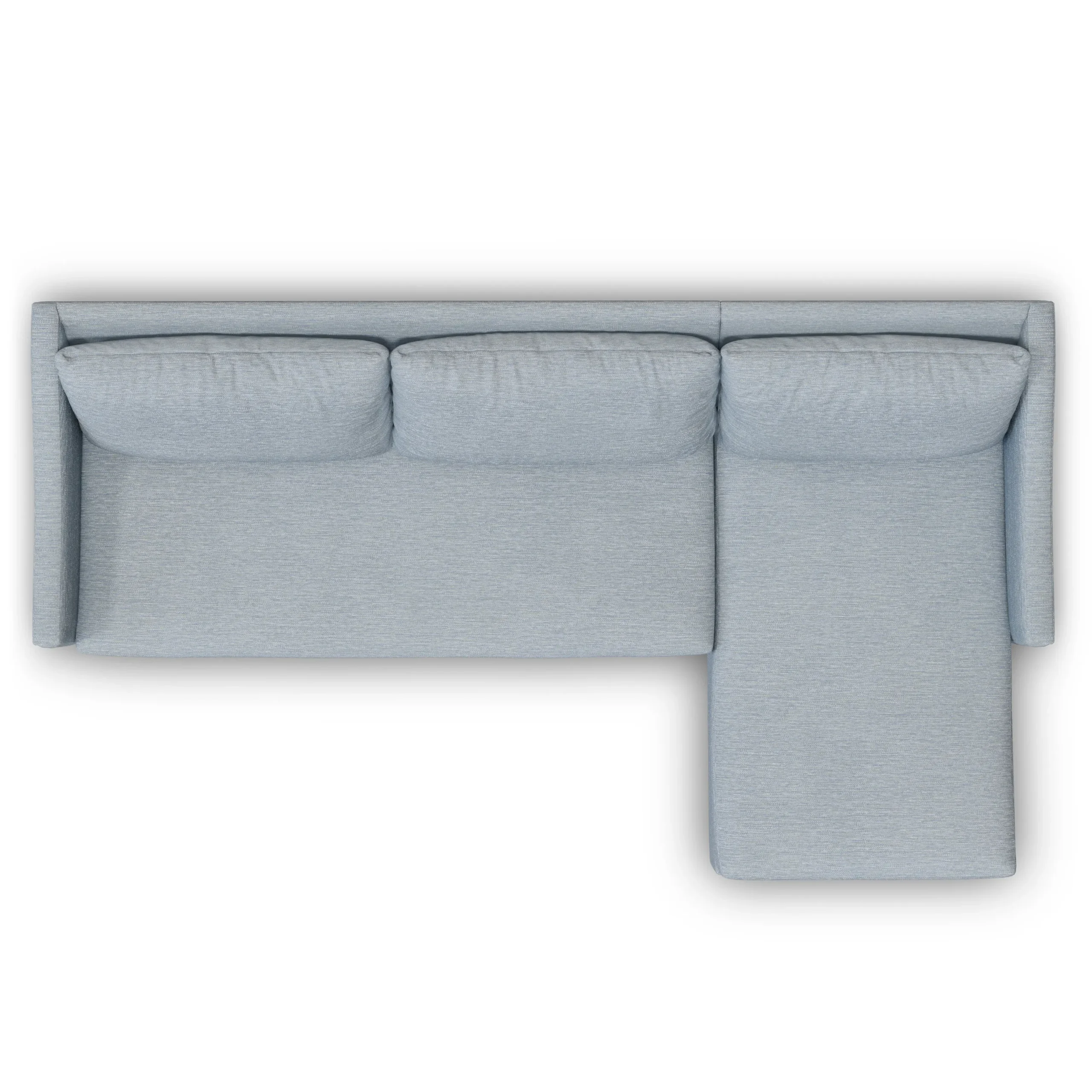 Landry 109_ Right Storage Sleeper Sectional - Silver Light Blue - Image 9