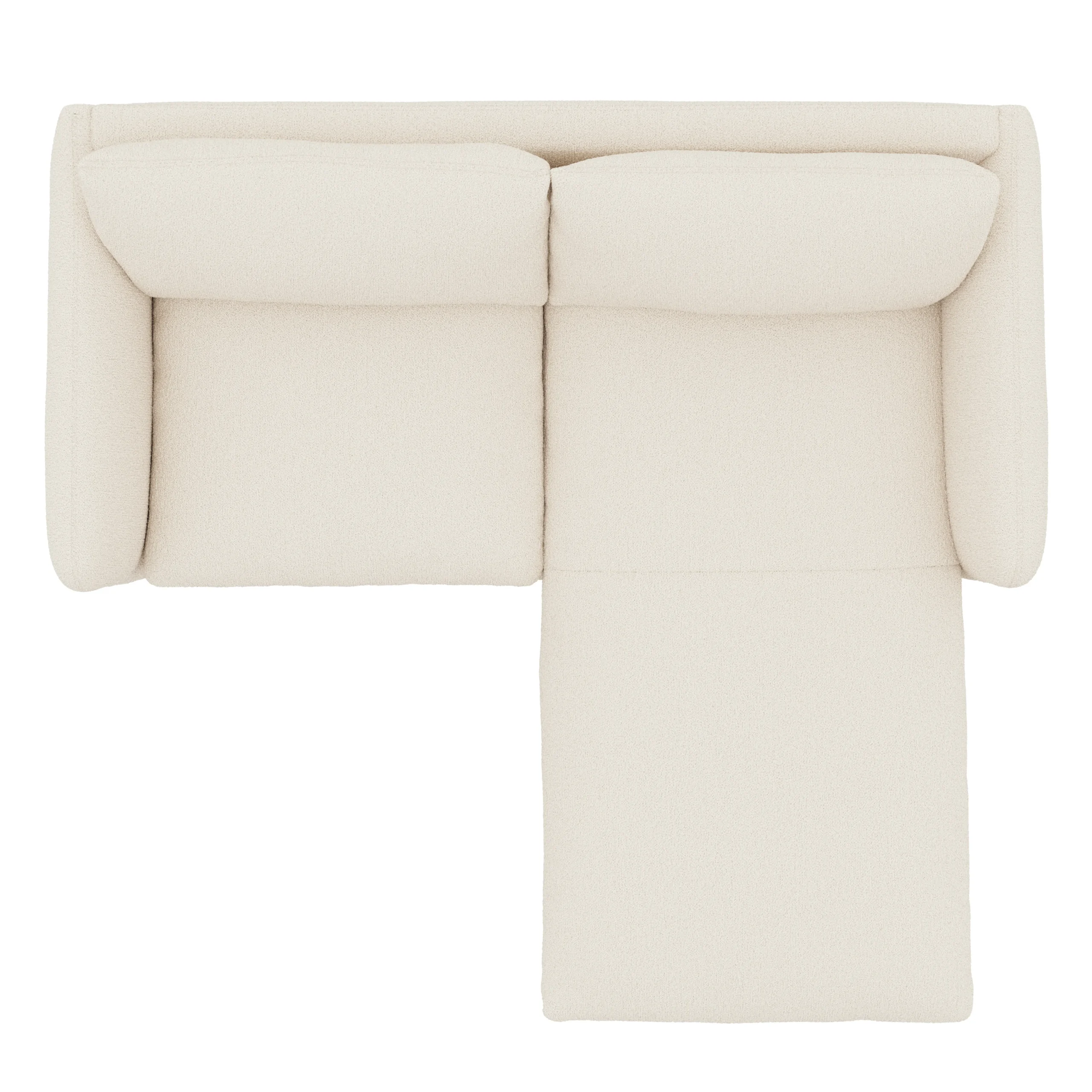 Leigh 86_ Reversible Storage Sectional - Ivory Wool Bouclé - Image 9