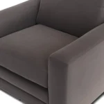 Riley 42_ Grand Velvet Swivel Chair - Hale Warm Gray