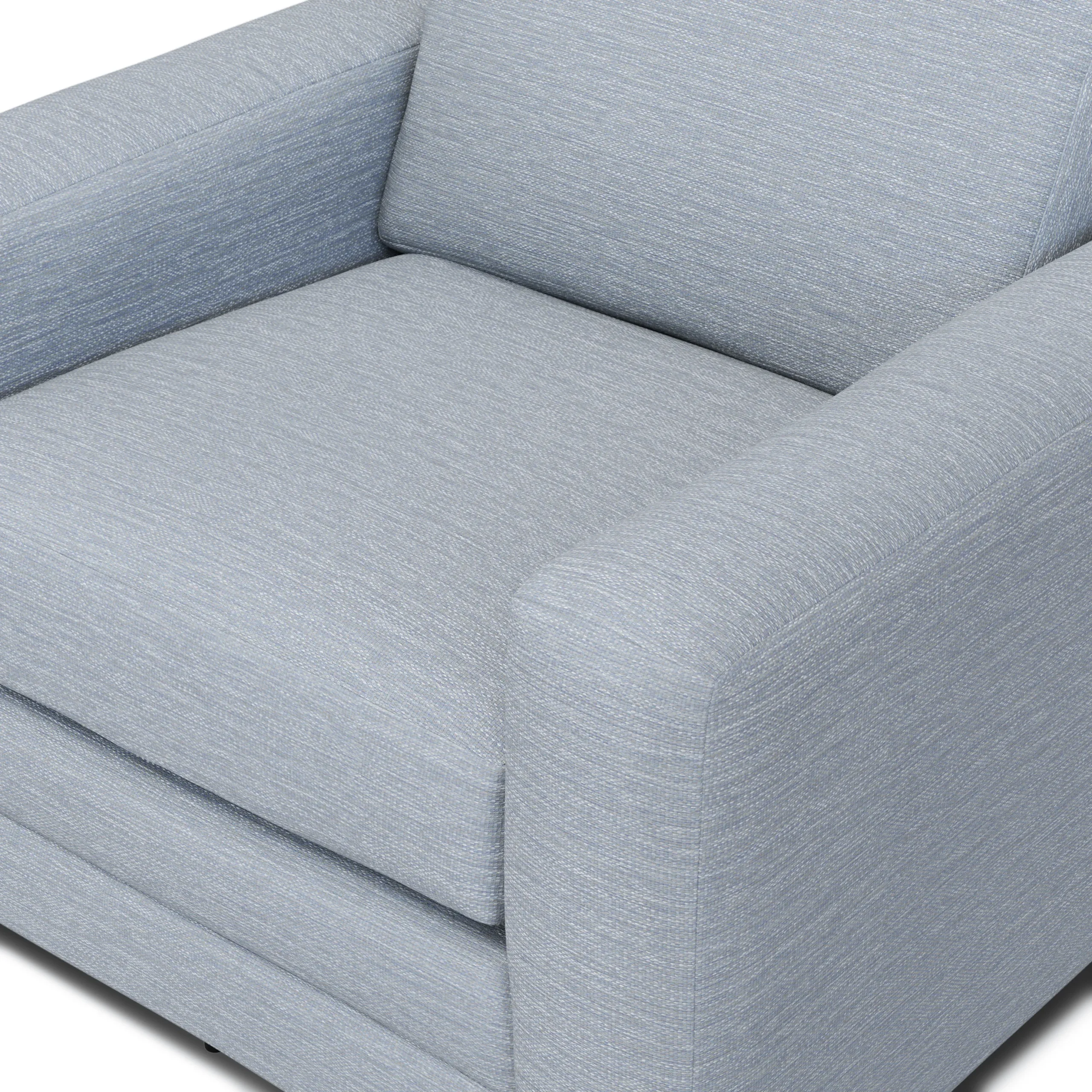 Riley 42_ Grand Swivel Chair - Silver Light Blue - Image 11