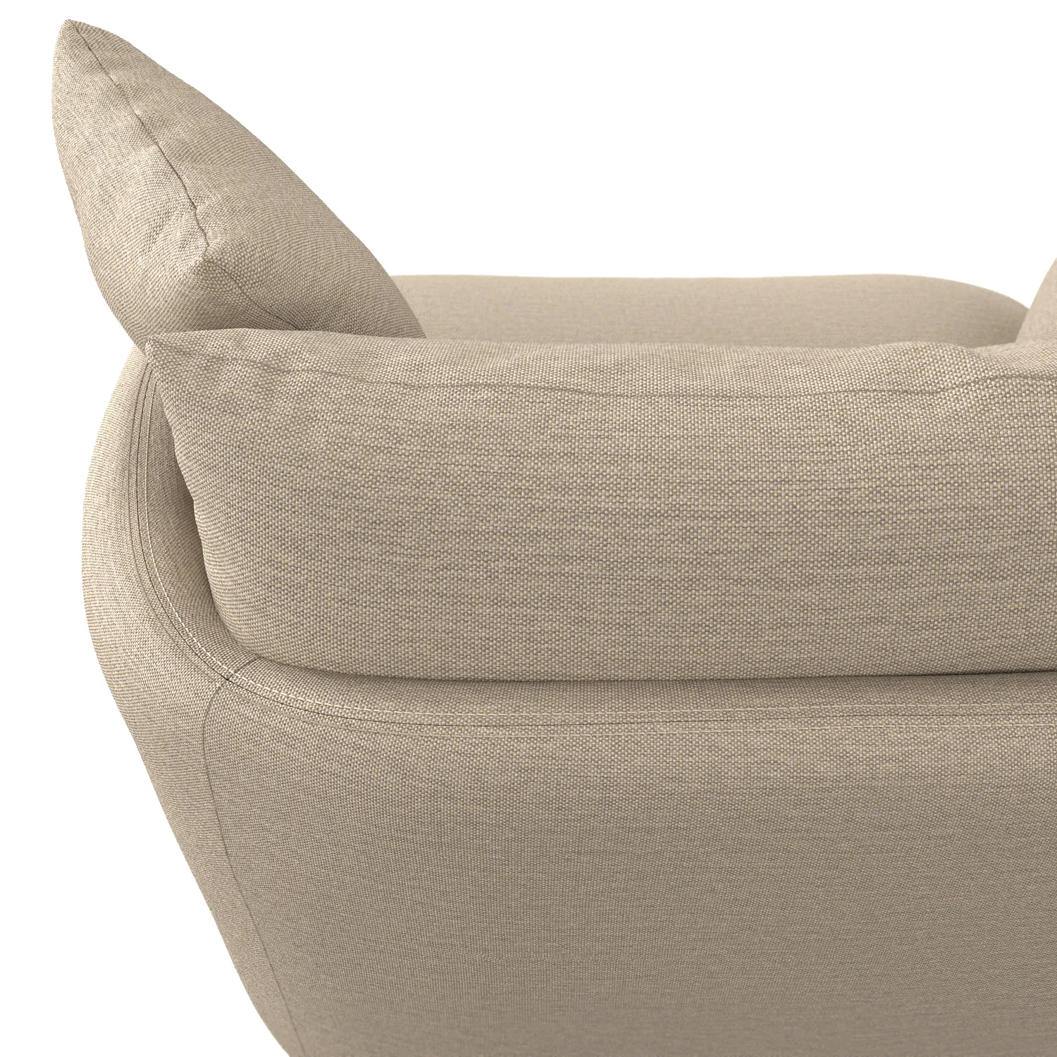 Leigh 47_ Grand Swivel Lounge Chair - Silver Taupe - Image 11
