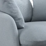 Leigh 47_ Grand Swivel Lounge Chair - Silver Light Blue