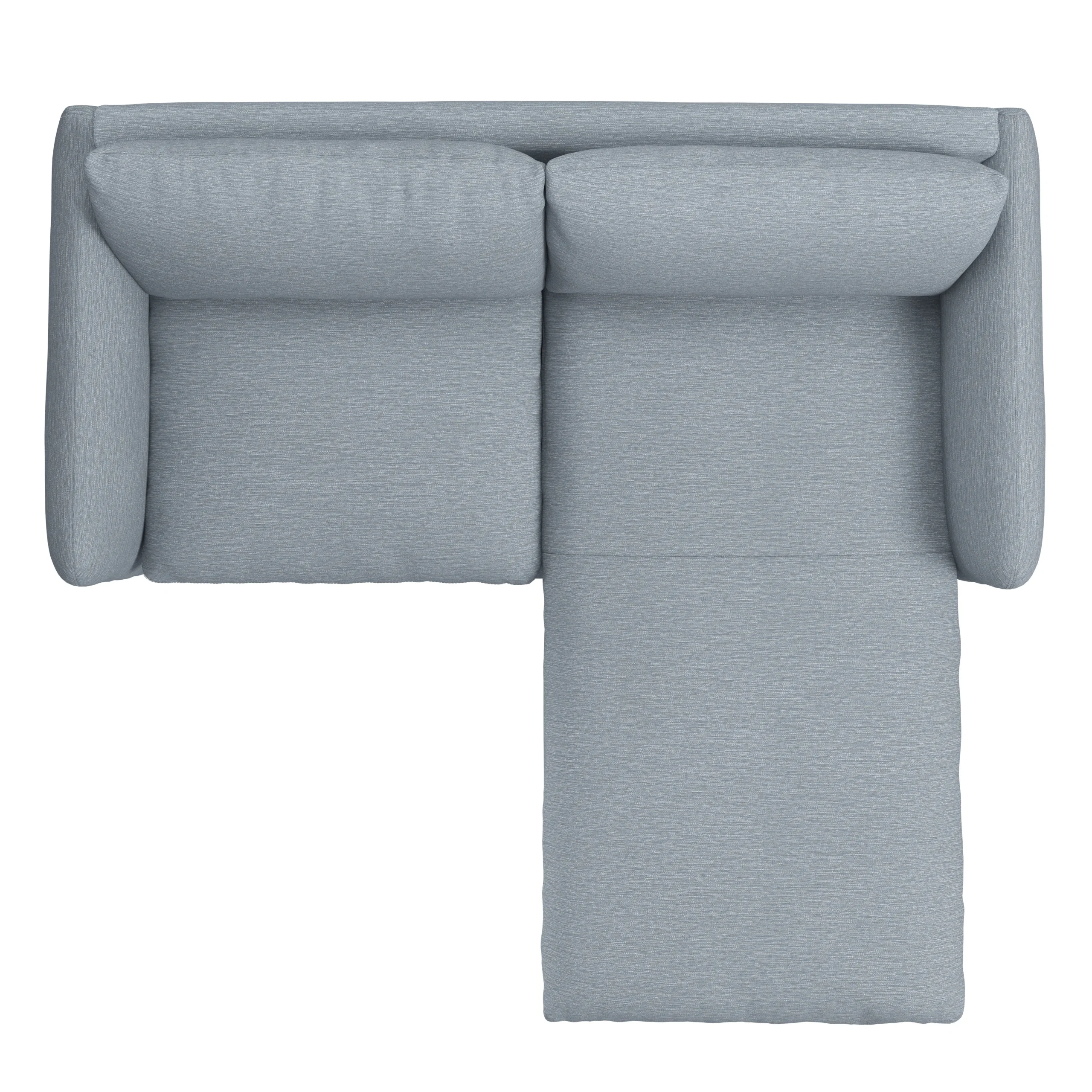 Leigh 86_ Reversible Storage Sectional - Silver Light Blue - Image 9