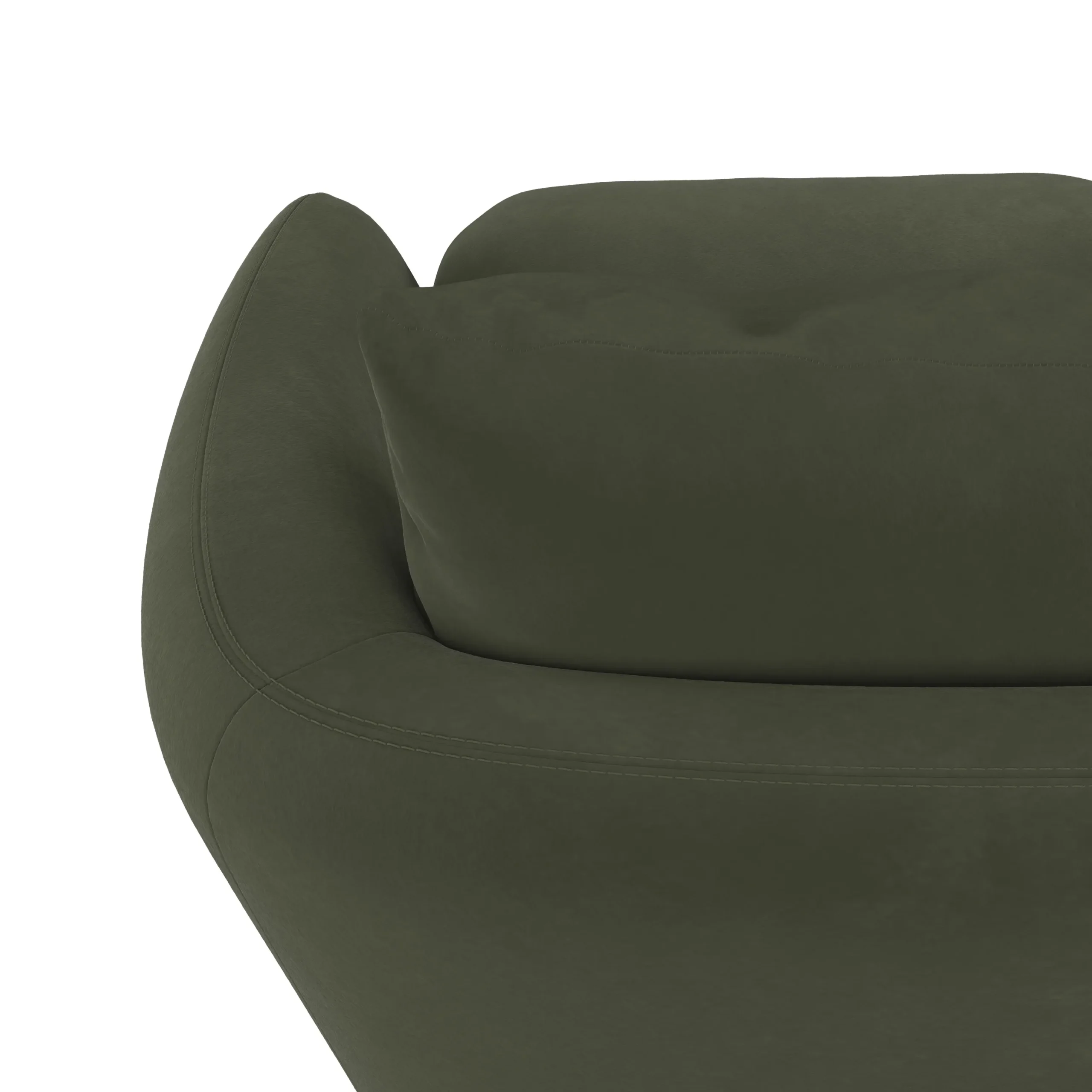 Leigh 33_ Velvet Swivel Lounge Chair - Hale Fir Green - Image 4