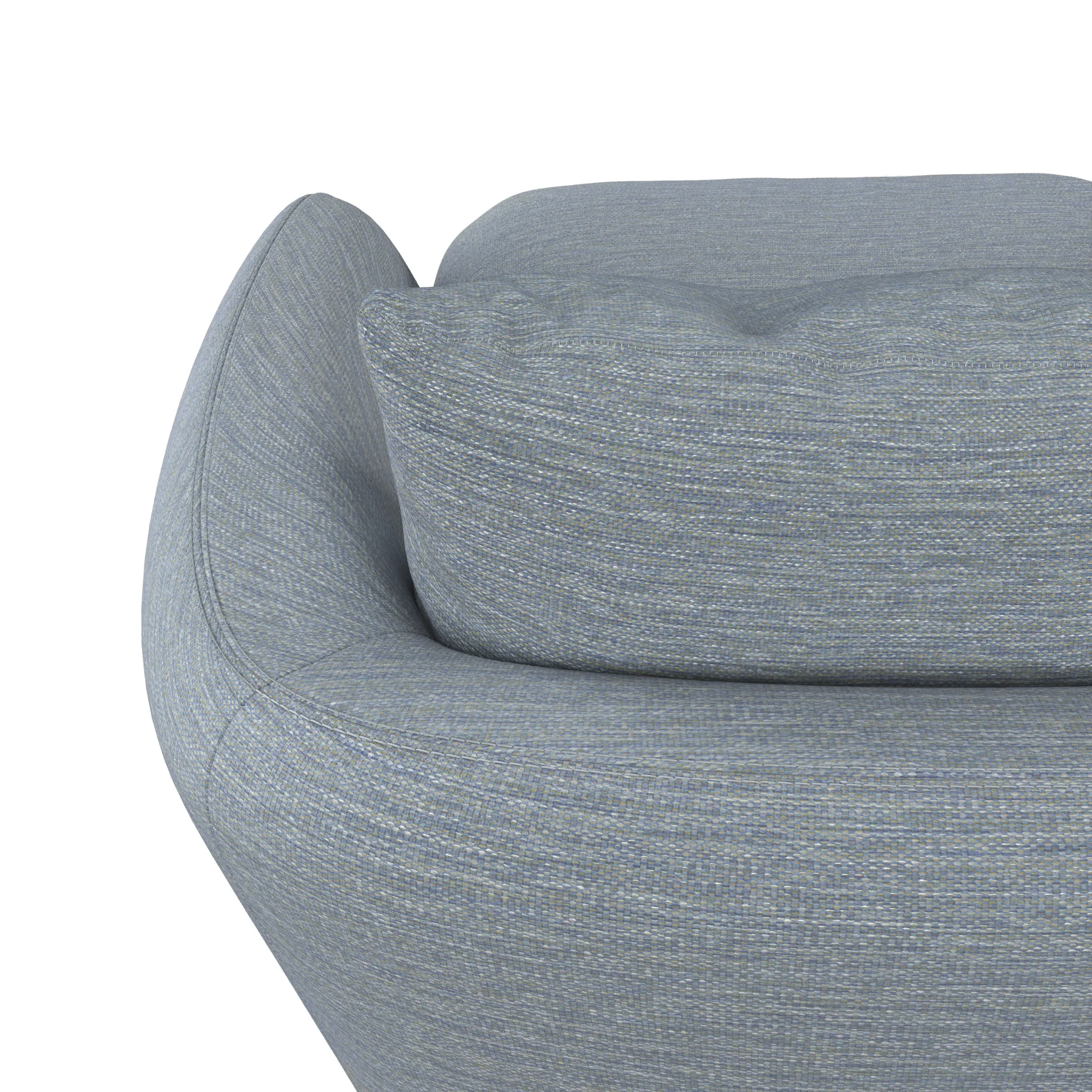 Leigh 33_ Swivel Lounge Chair - Silver Light Blue - Image 5