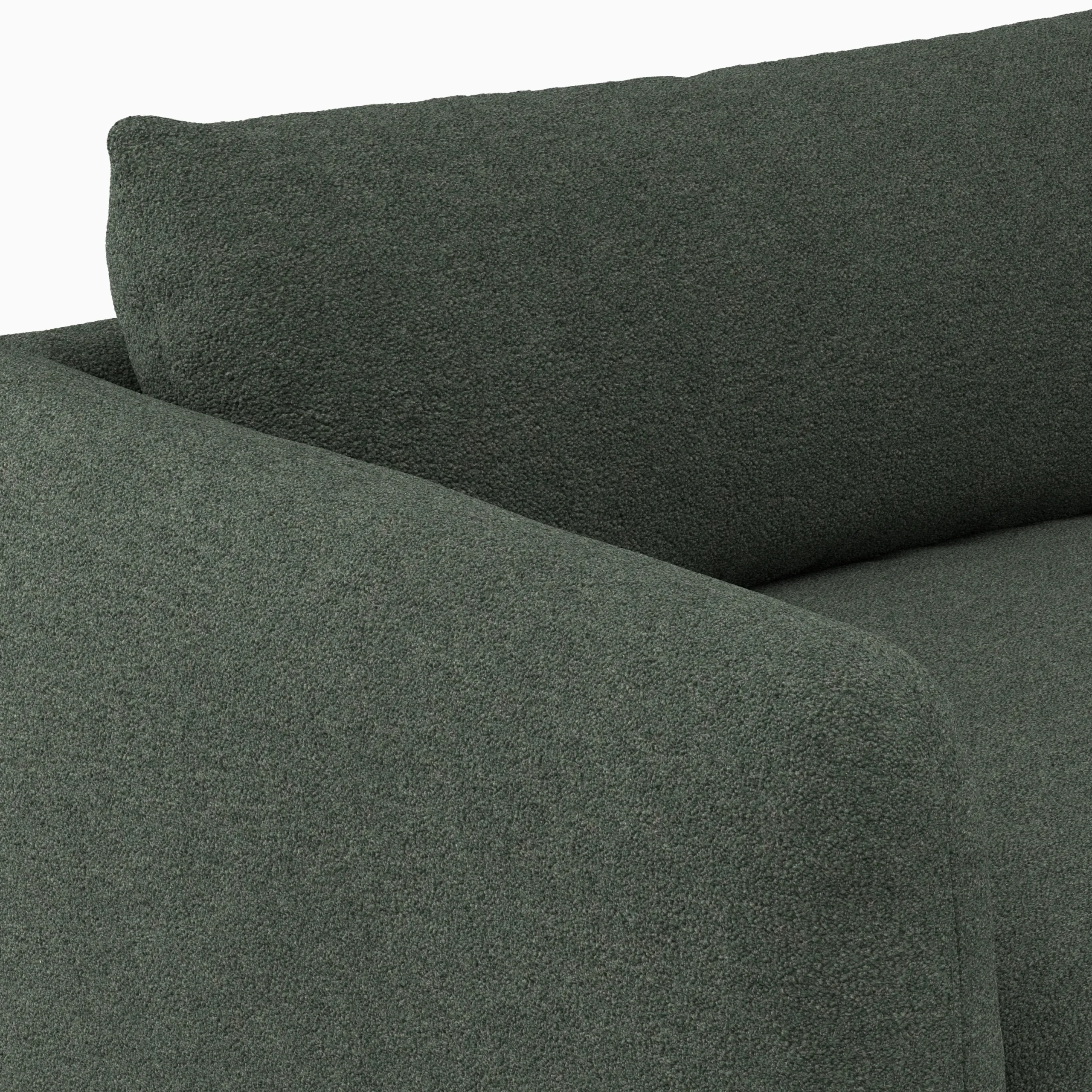Leigh 87_ Modular Corner Sectional - Green Wool Bouclé - Image 9