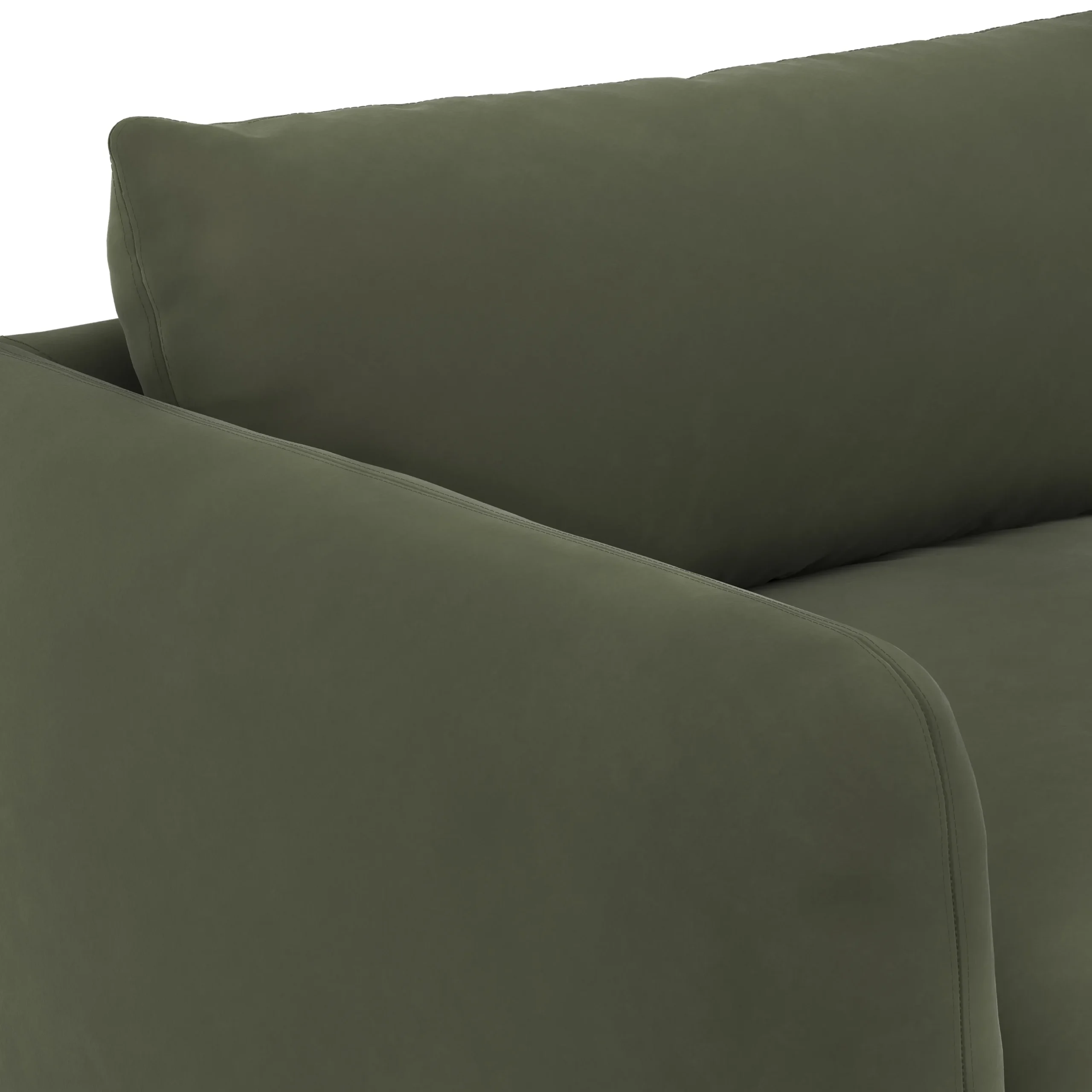 Leigh 87_ Velvet Modular Corner Sectional - Hale Fir Green - Image 9