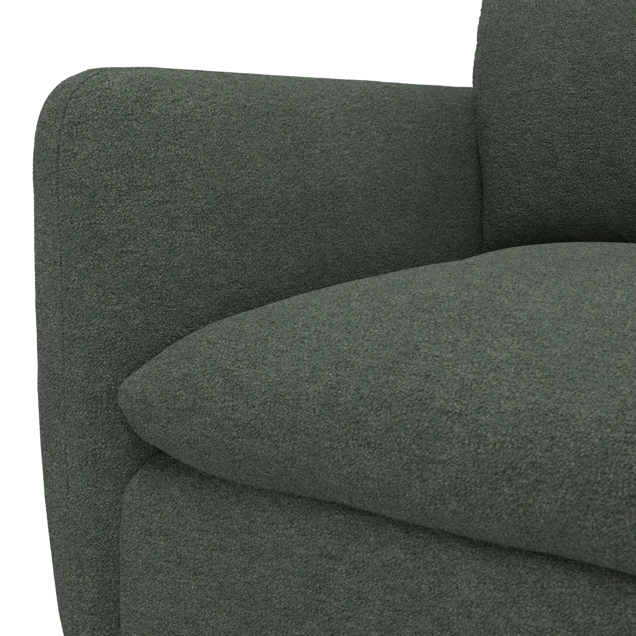 Leigh 92_ Modular Sectional - Green Wool Bouclé - Image 9