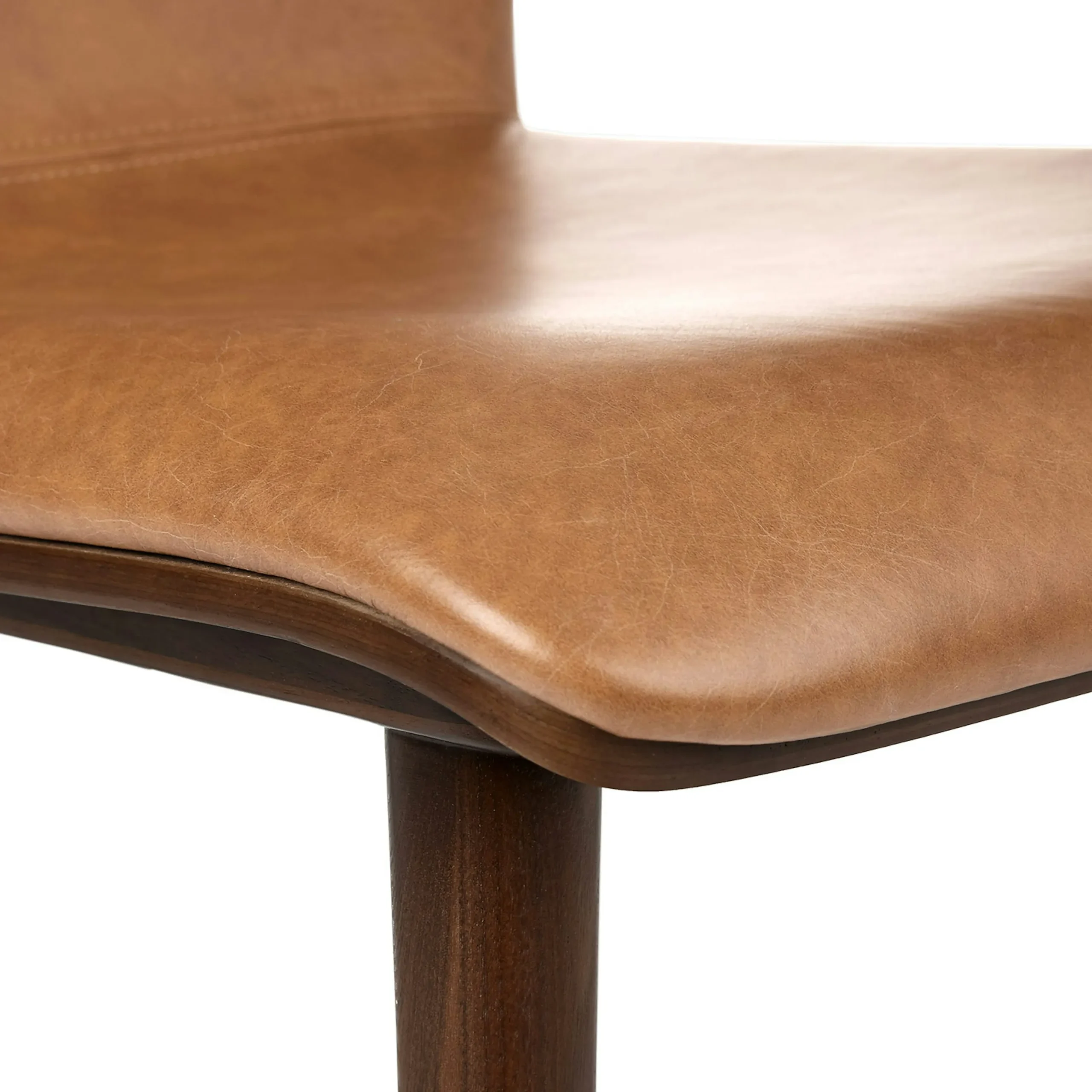 Sede Leather Dining Chair - Walnut and Toscana Tan - Image 9