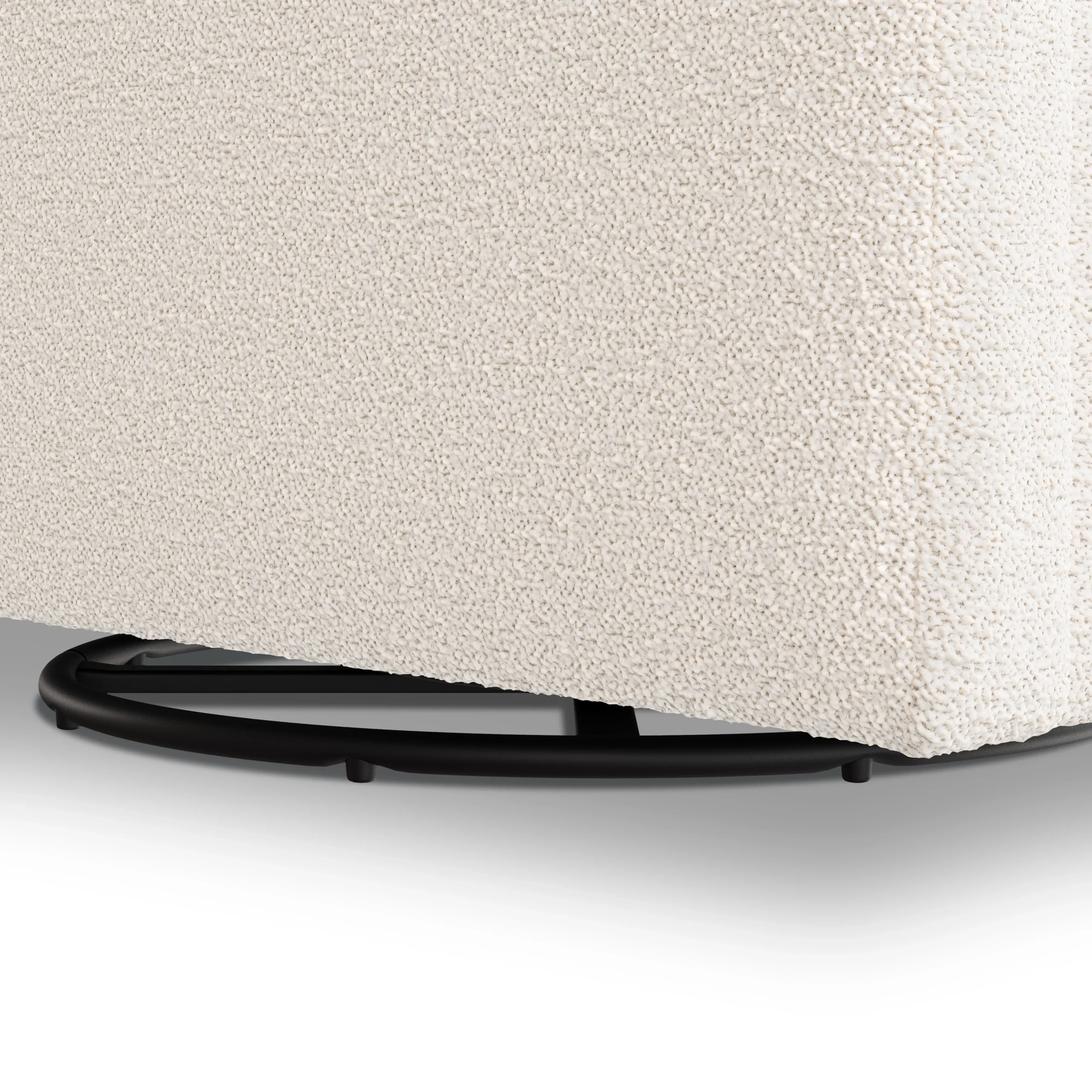 Landry 32.25_ Swivel Lounge Chair - Ivory Wool Bouclé - Image 10