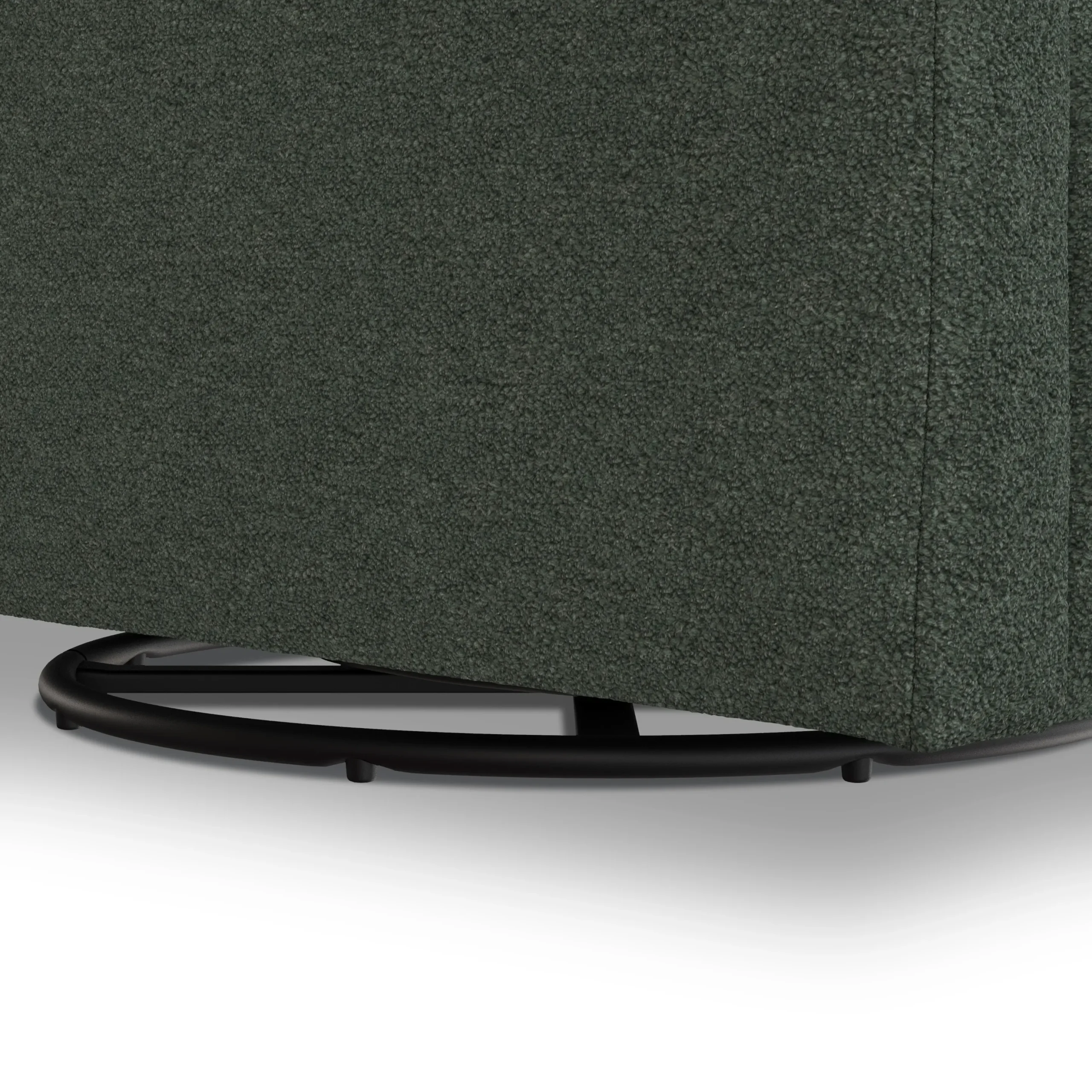 Landry 32.25_ Swivel Lounge Chair - Green Wool Bouclé - Image 11