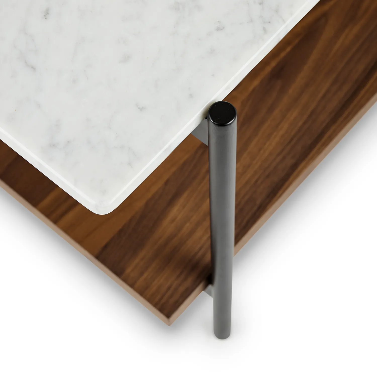 Agotu Marble Side Table - Walnut - Image 6