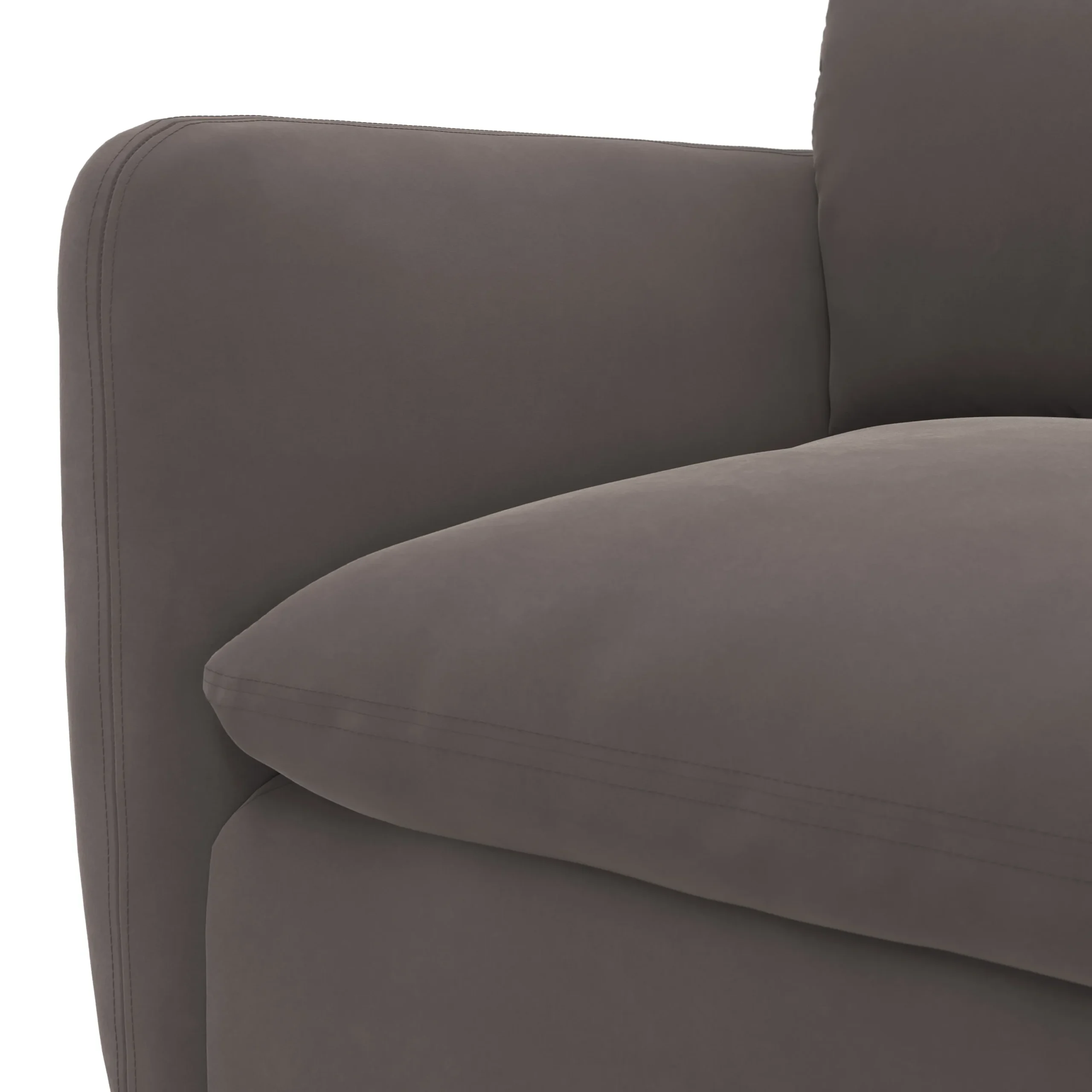 Leigh 92_ Velvet Modular Sectional - Hale Warm Gray - Image 9