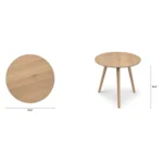 Amoeba Side Table - White Oak