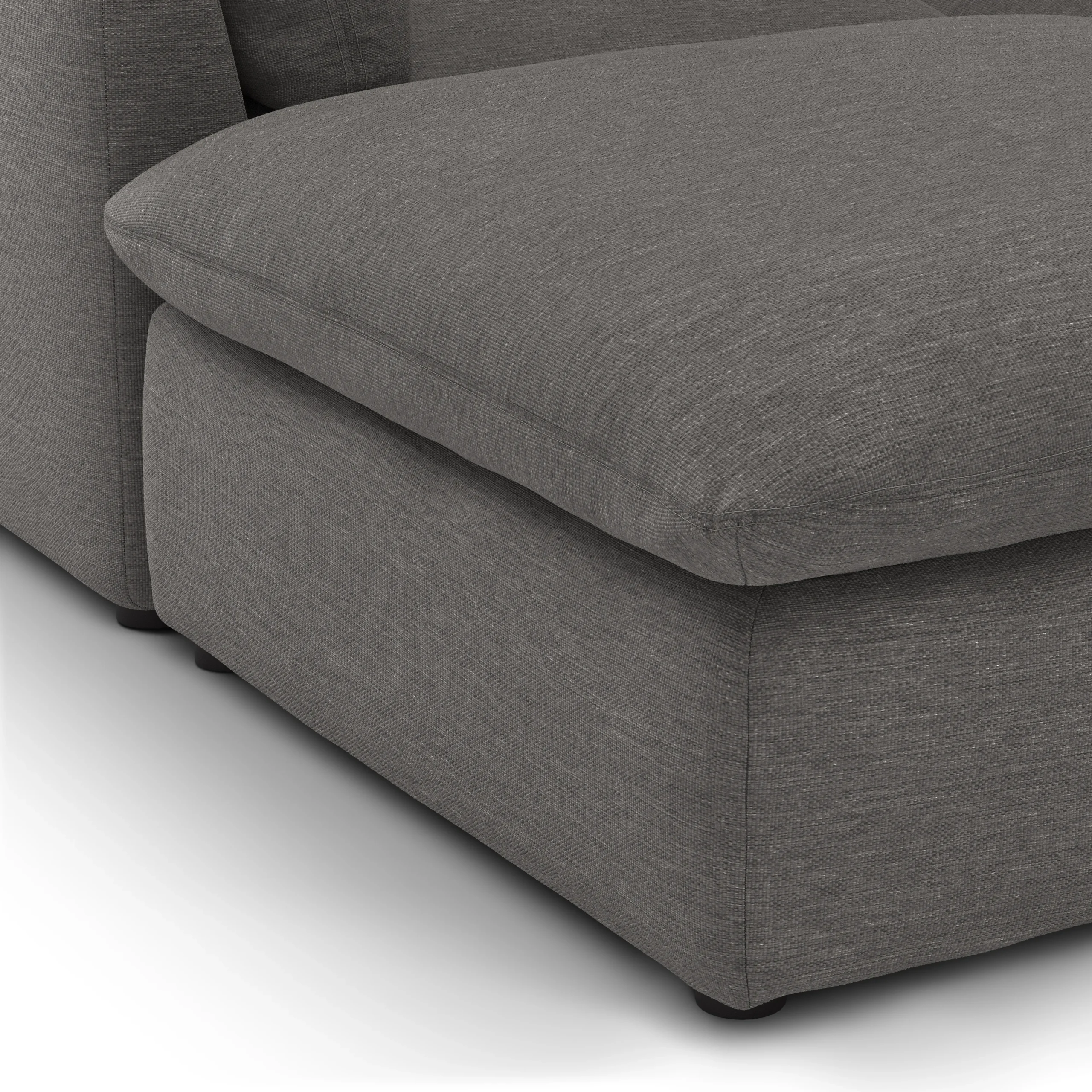 Leigh 121.5_ Modular 3-Seater U-Shaped Sectional - Silver Gray - Image 9