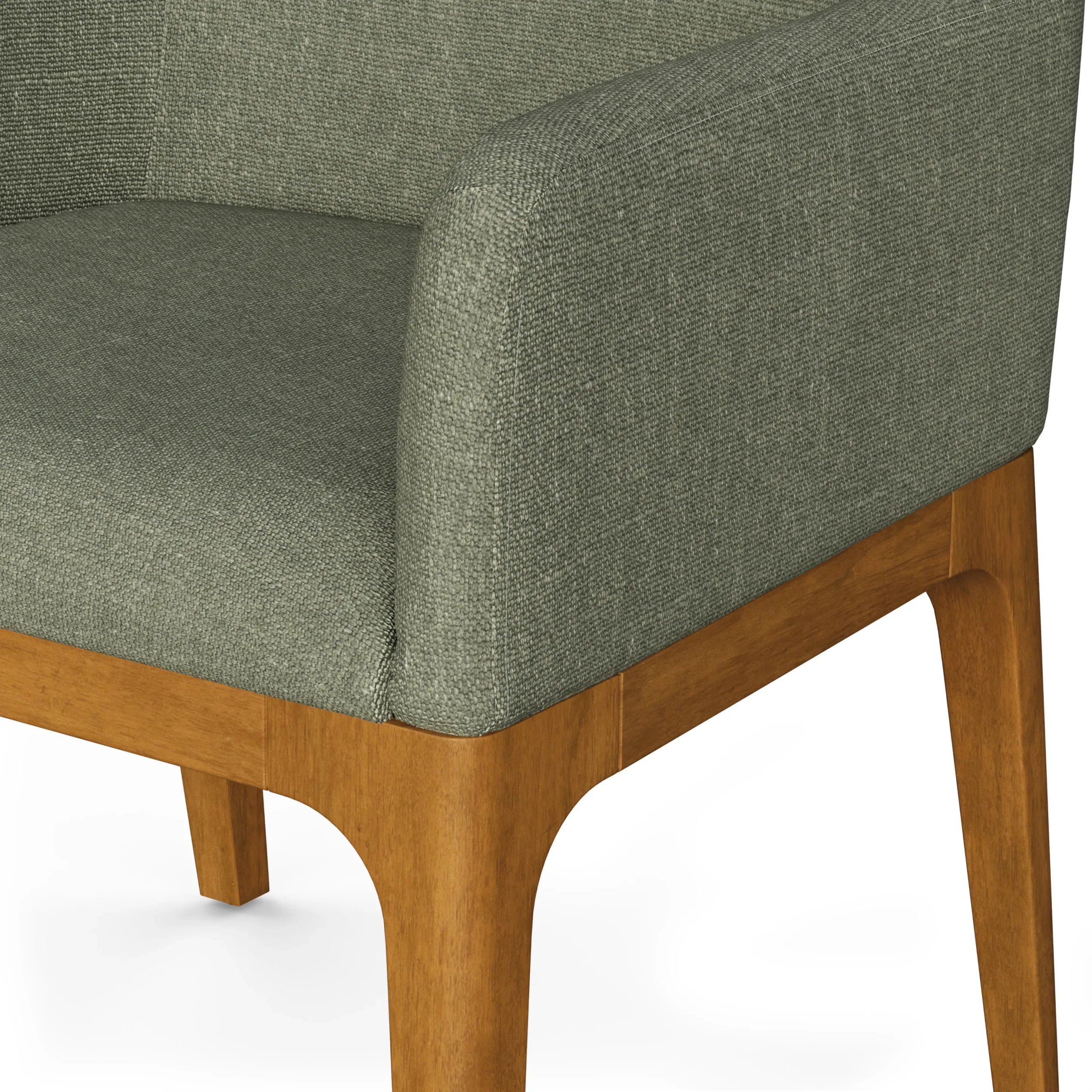 Rosin Dining Armchair - Smoked Oak and Welsh Green - Image 9