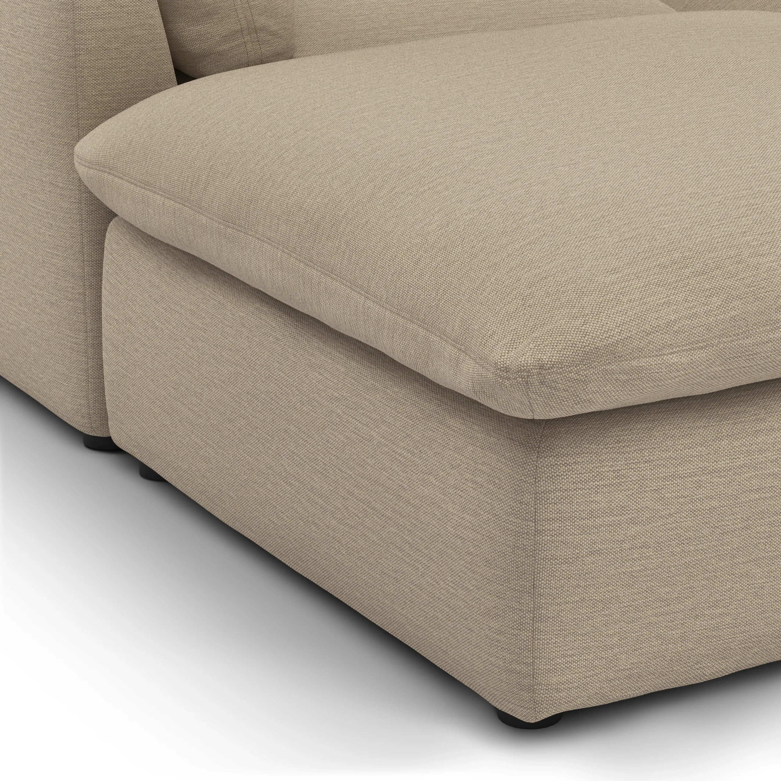 Leigh 121.5_ Modular 3-Seater U-Shaped Sectional - Silver Taupe - Image 9