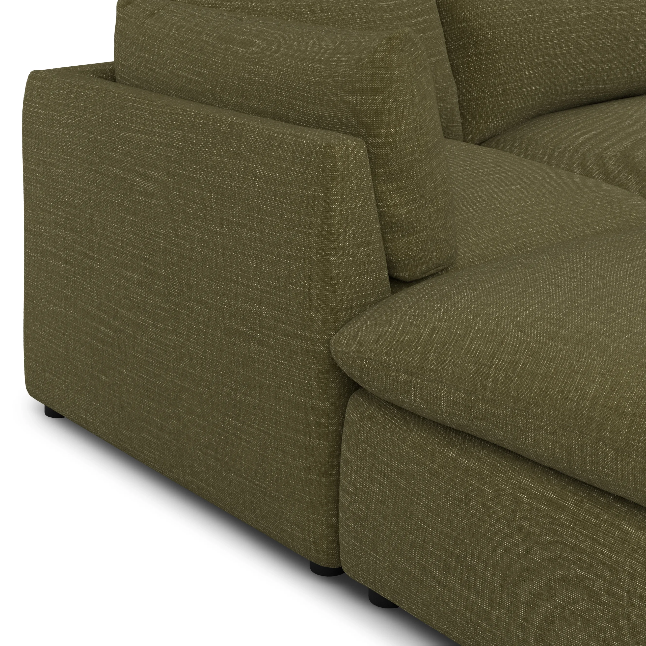Leigh 121.5_ Modular Open Pit Sectional - Napa Moss - Image 9