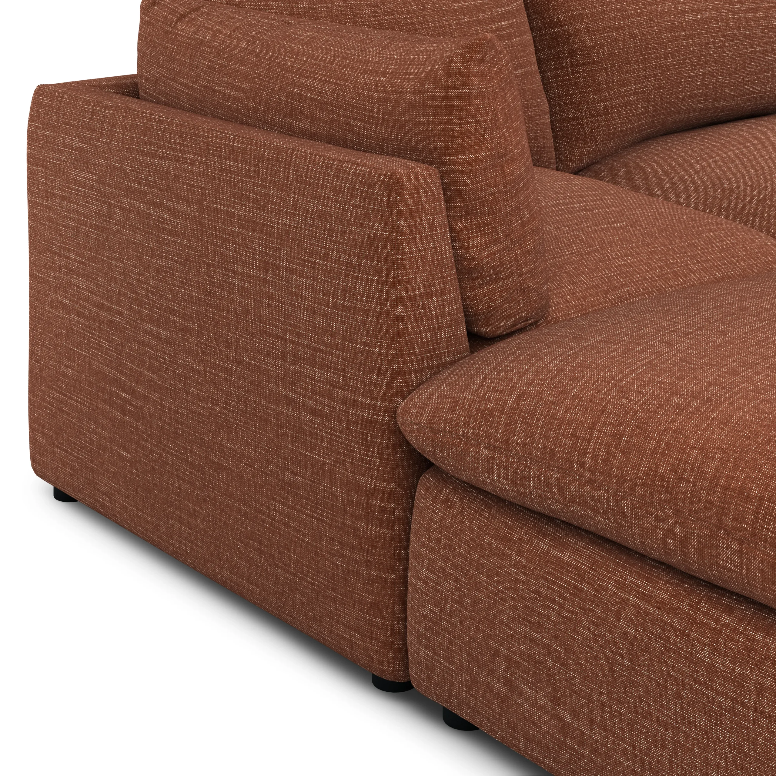 Leigh 121.5_ Modular Open Pit Sectional - Napa Rust - Image 9