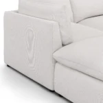 Leigh 121.5_ Modular Open Pit Sectional - Silver Ivory