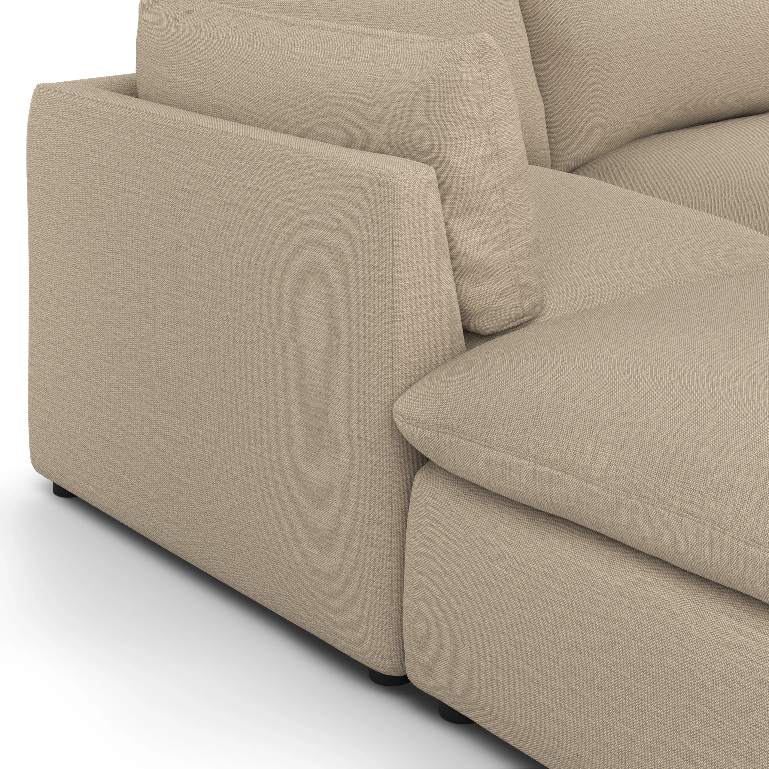 Leigh 121.5_ Modular Open Pit Sectional - Silver Taupe - Image 9