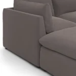 Leigh 121.5_ Velvet Modular Open Pit Sectional - Hale Warm Gray