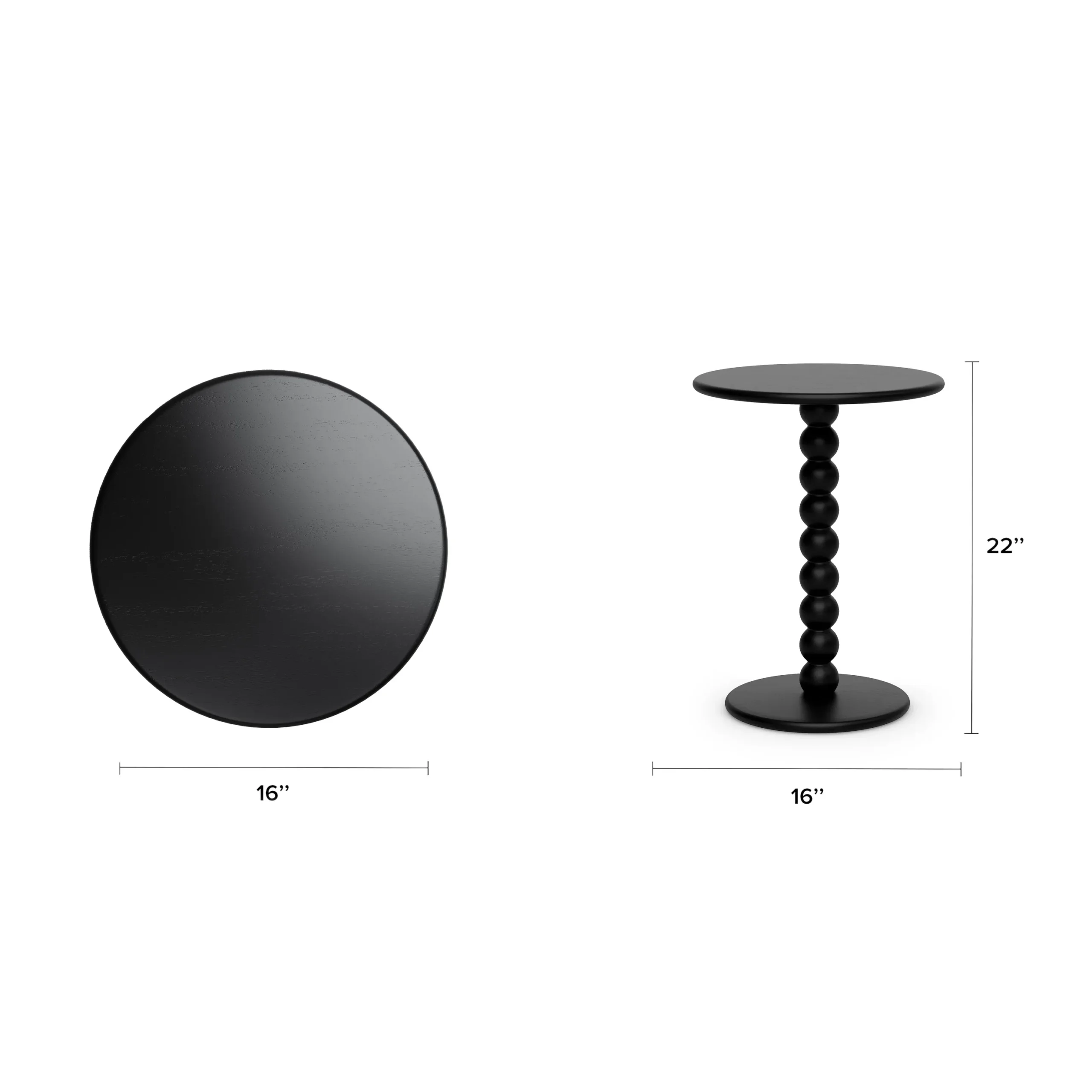 Hallie Side Table - Black - Image 2