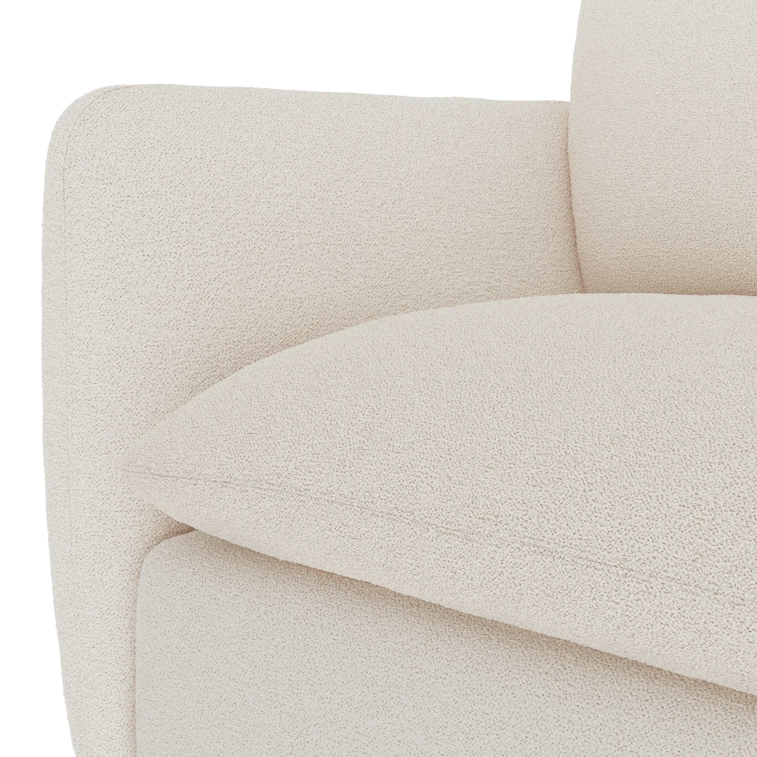 Leigh 126_ Modular Corner Sectional - Ivory Wool Bouclé - Image 9
