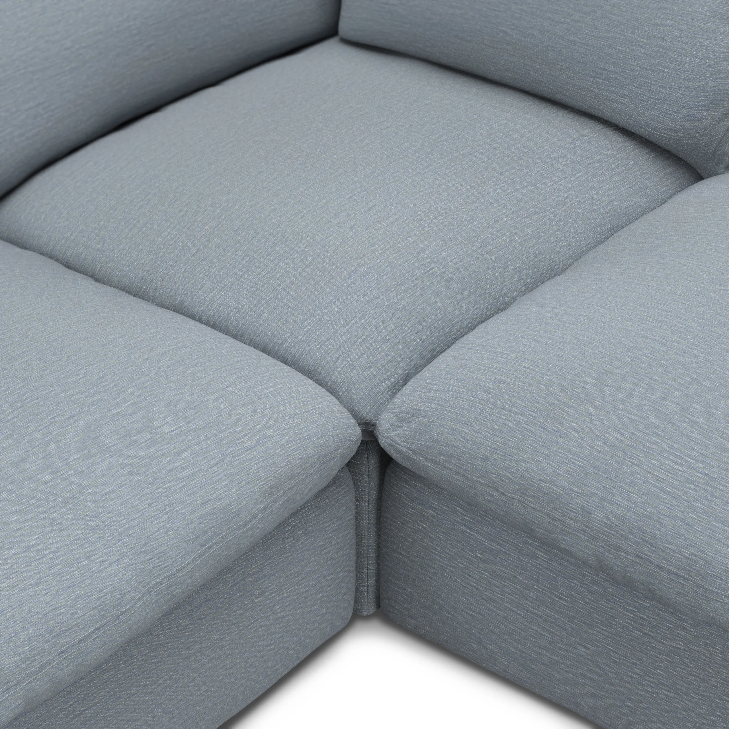Leigh 126_ Modular Corner Sectional - Silver Light Blue - Image 9