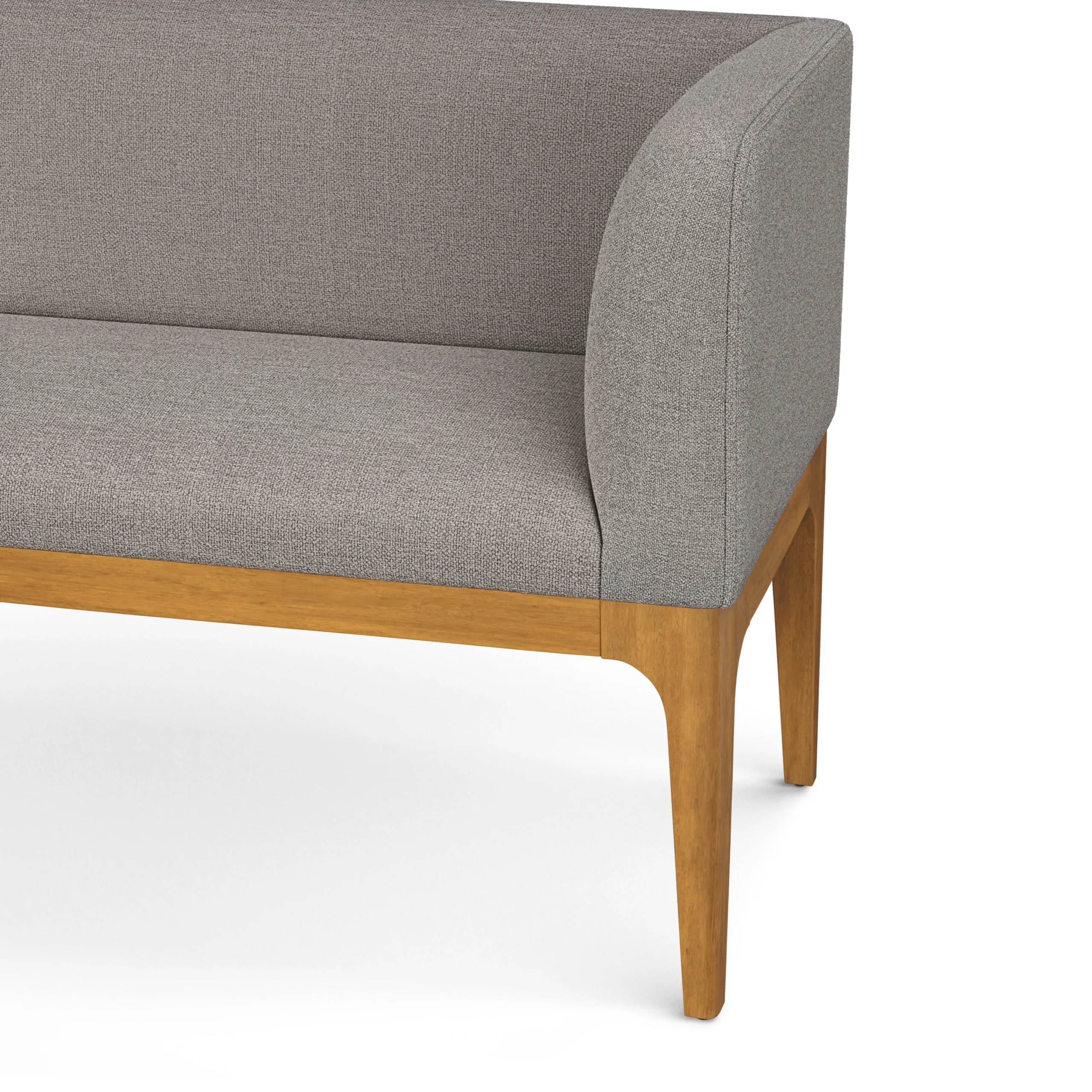 Right Corner Banquette - Smoked Oak and Hestia Gray - Image 9