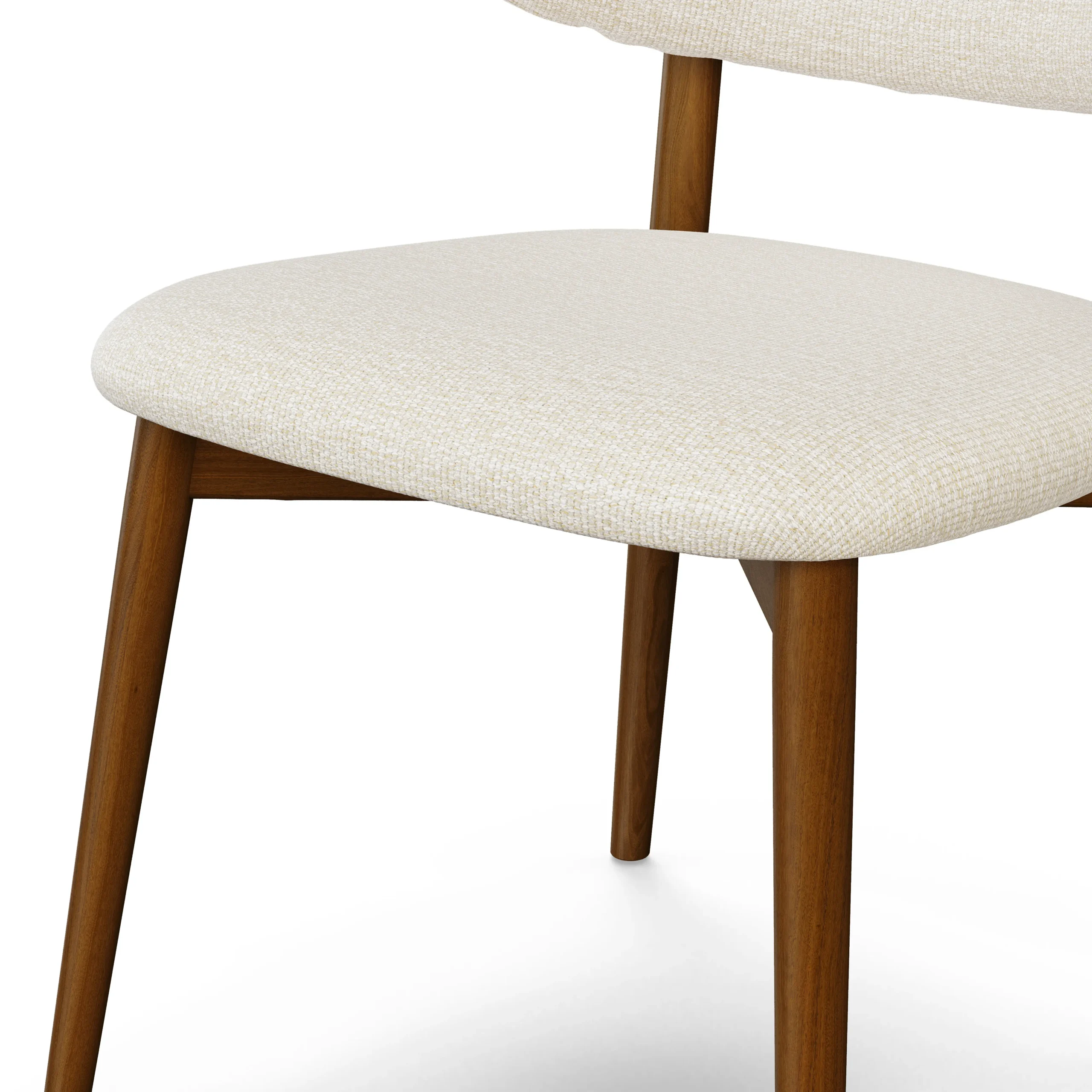 Odin Dining Chair - Walnut and Camelia Ivory - Image 9