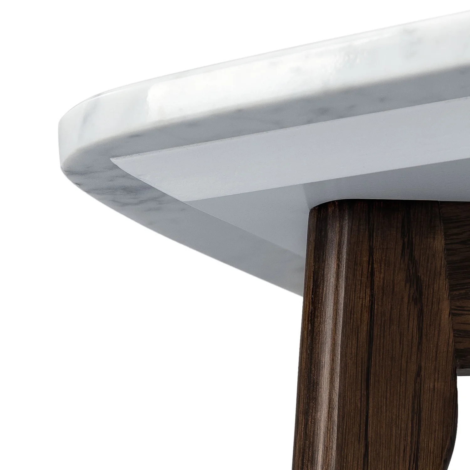 Vena Marble Square Side Table - Walnut - Image 9