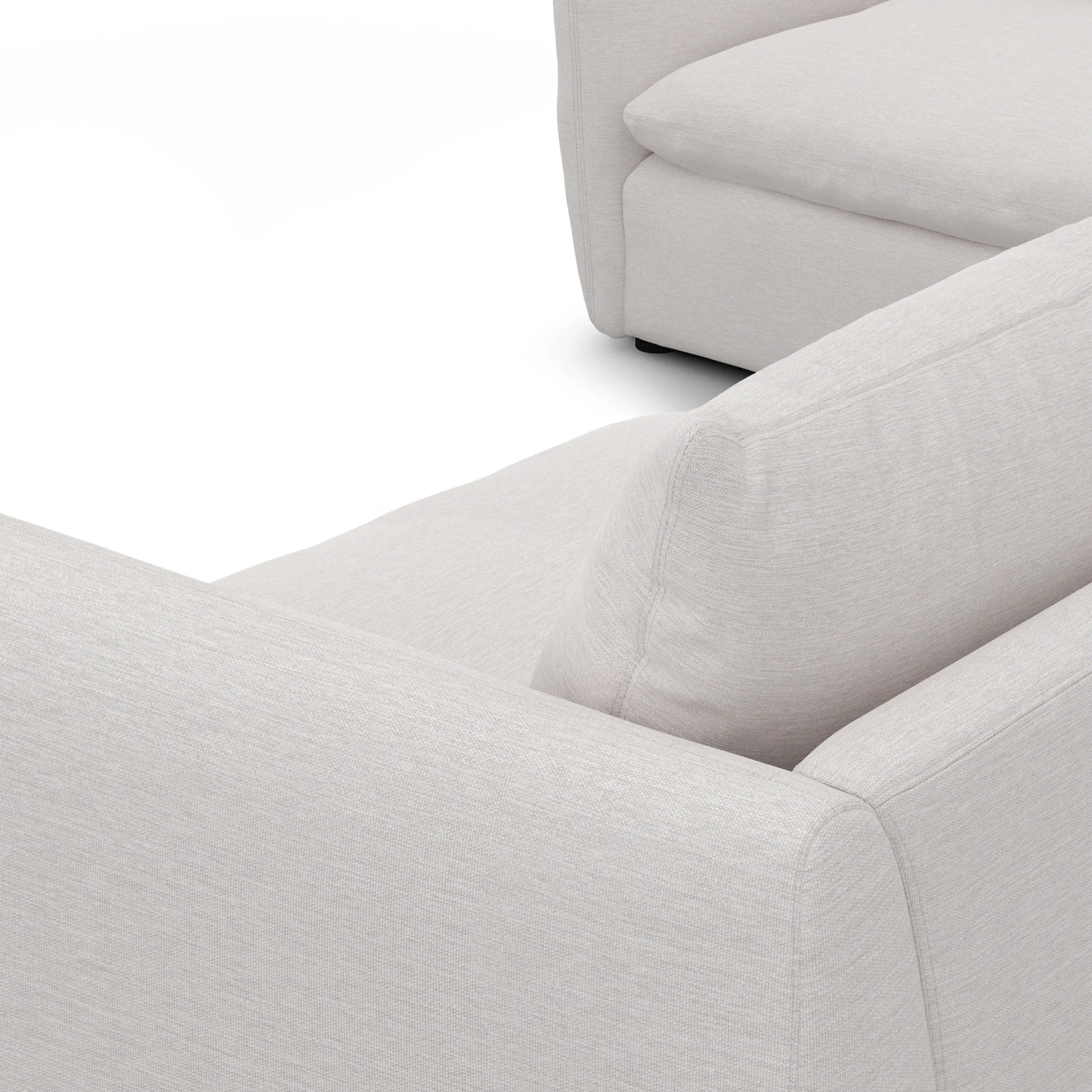 Leigh 126_ Modular L Sectional - Silver Ivory - Image 9